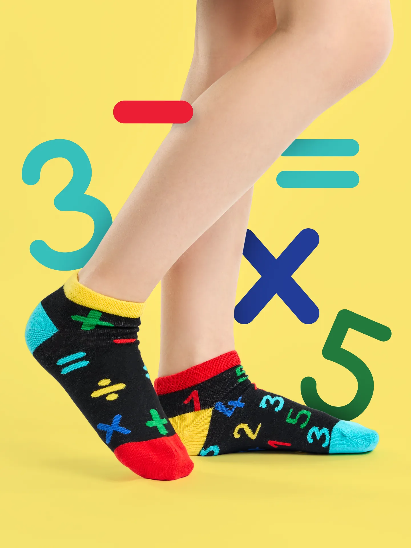 Calcetines tobilleros alegres para niños Números - Image 7
