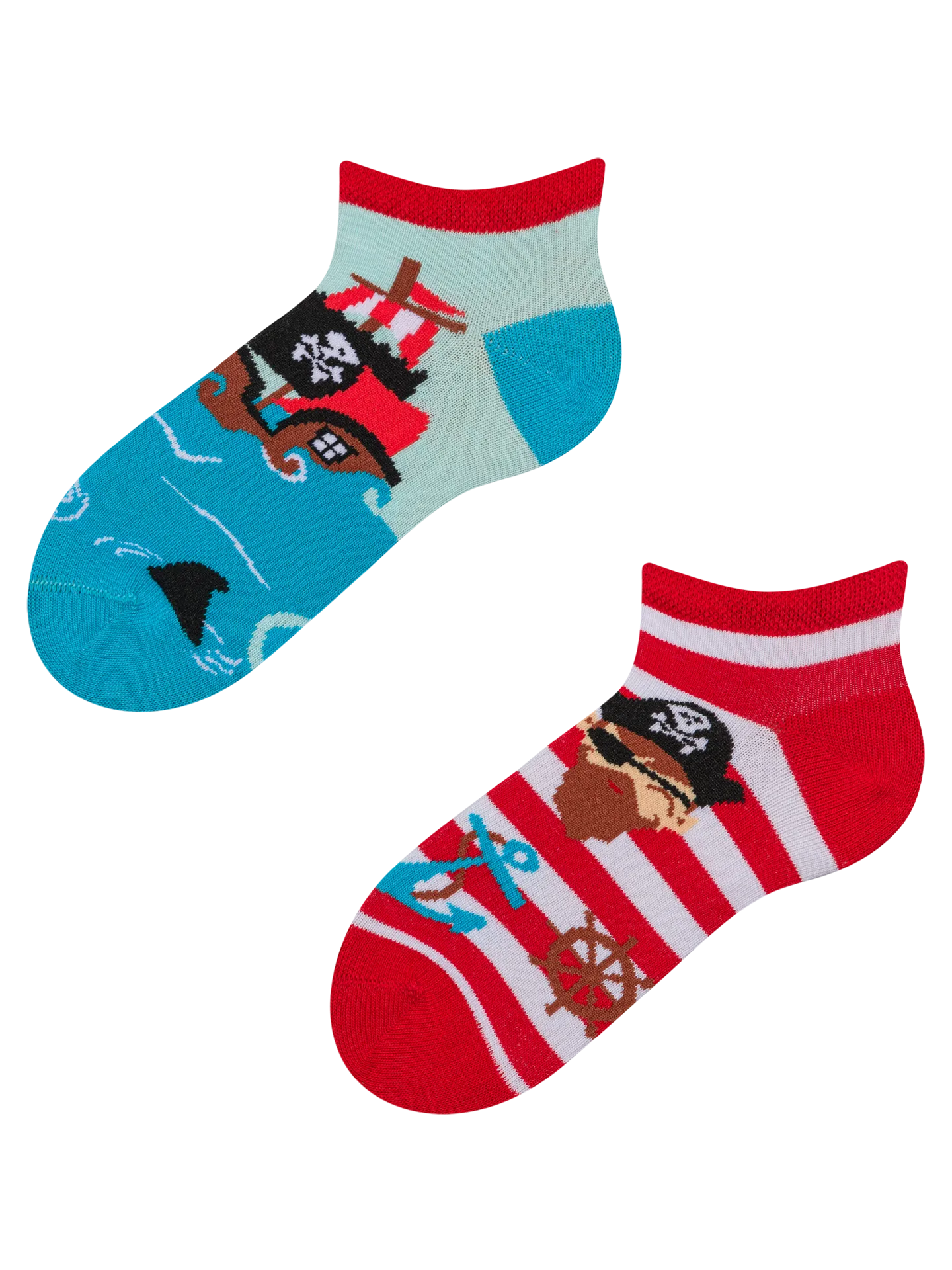 Calcetines tobilleros alegres para niños Pirata