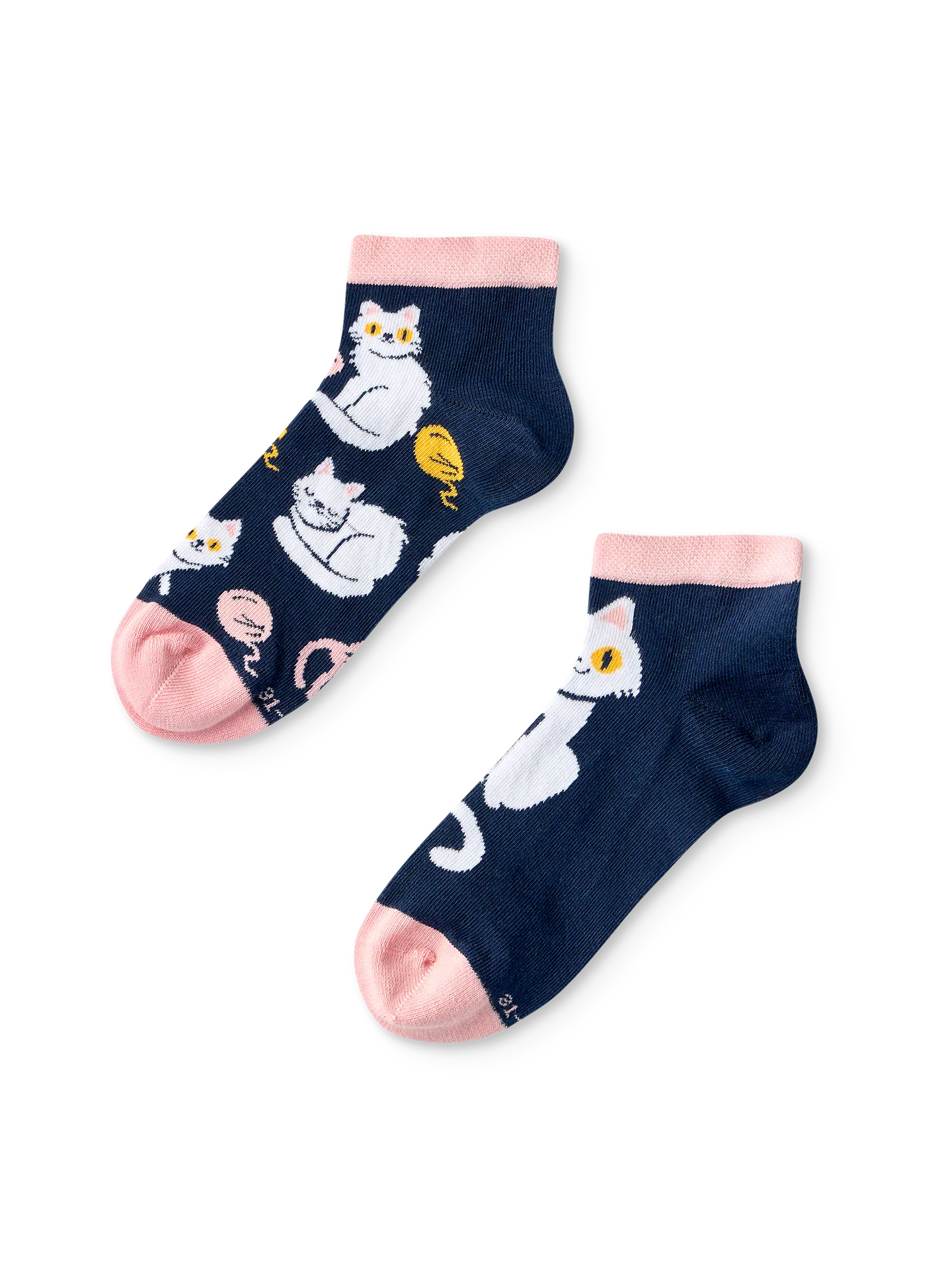 Calcetines tobilleros alegres para niños Gatito juguetón