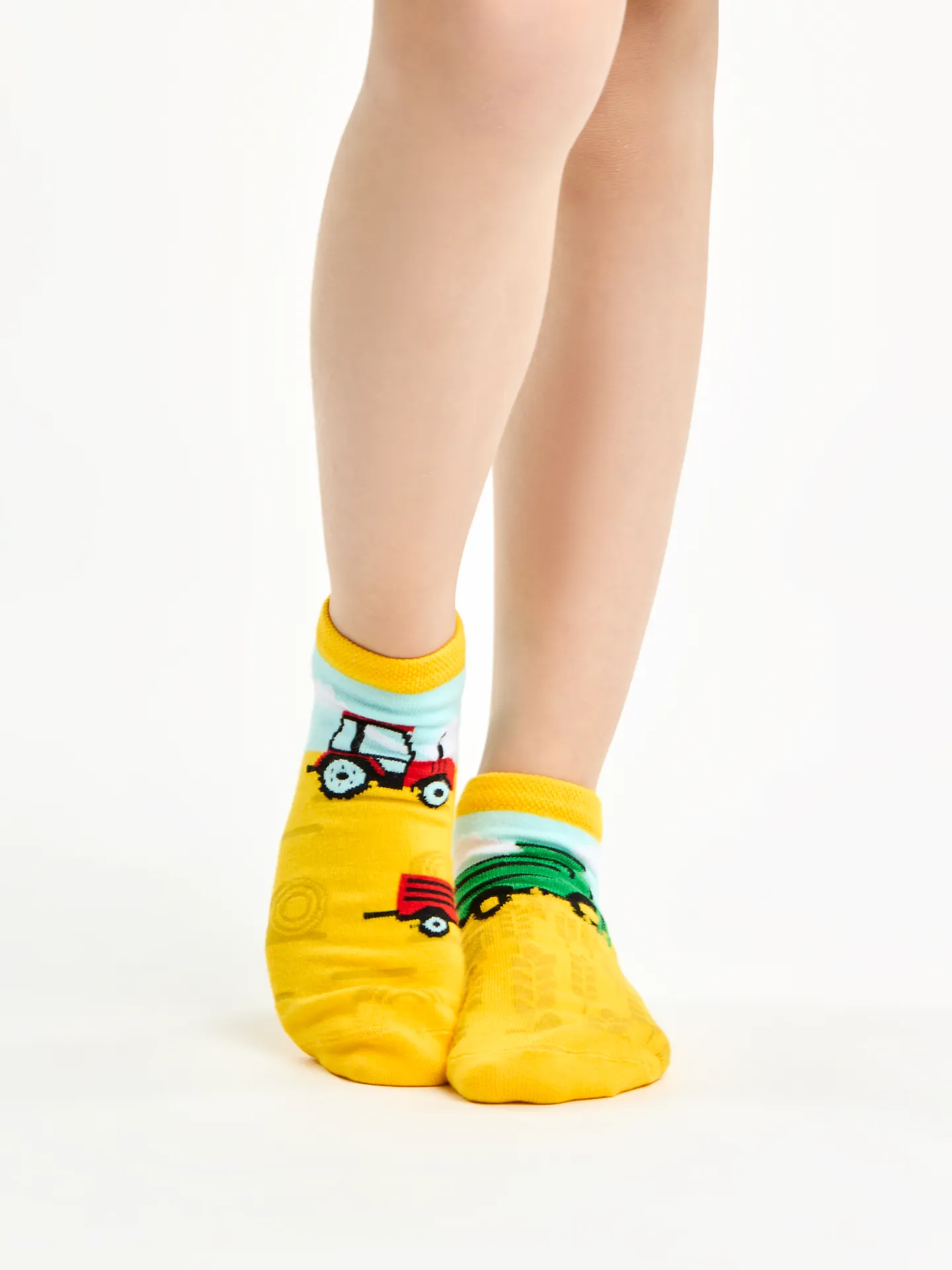 Calcetines tobilleros alegres para niños Tractor - Image 2
