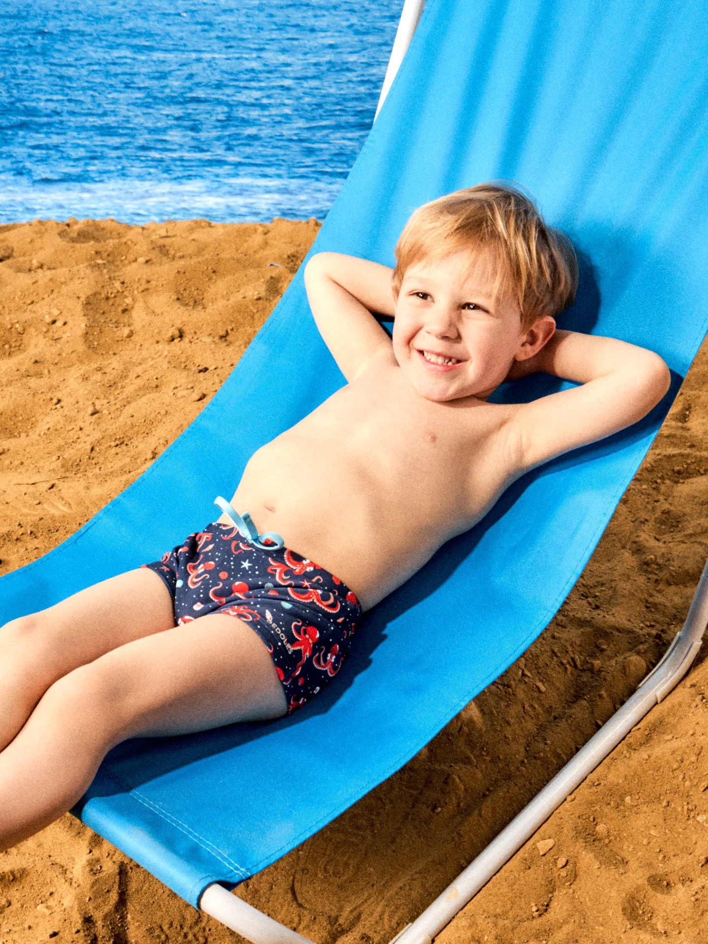 Bermudas alegres elásticas infantiles Pulpo rojo - Image 2