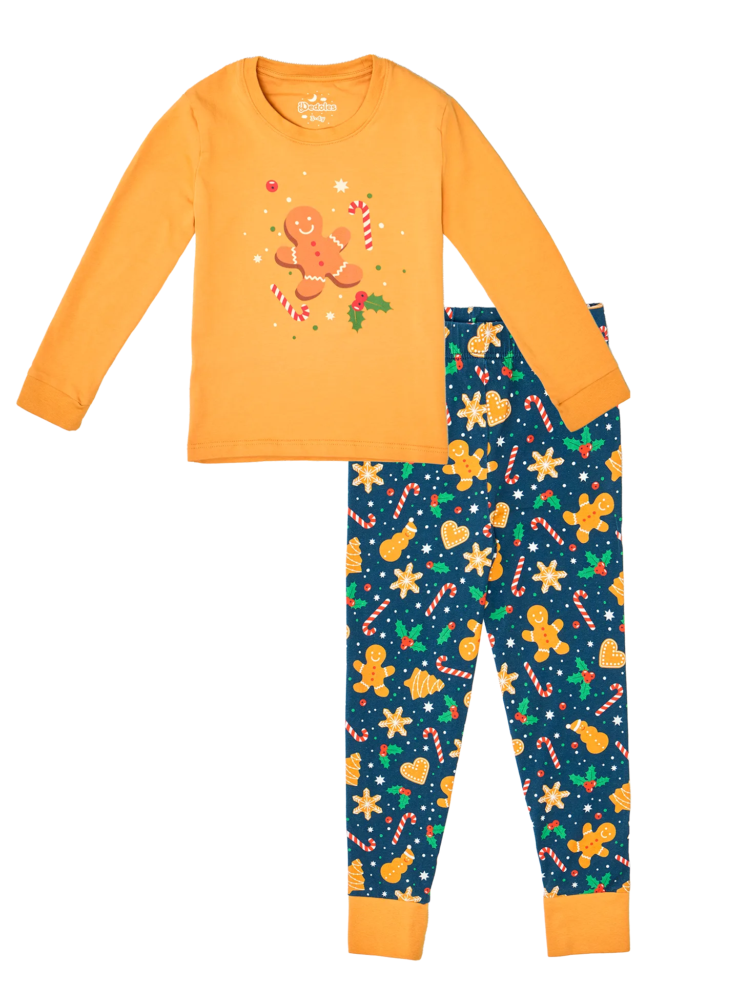 Pijama infantil alegre Galletas de jengibre y dulces