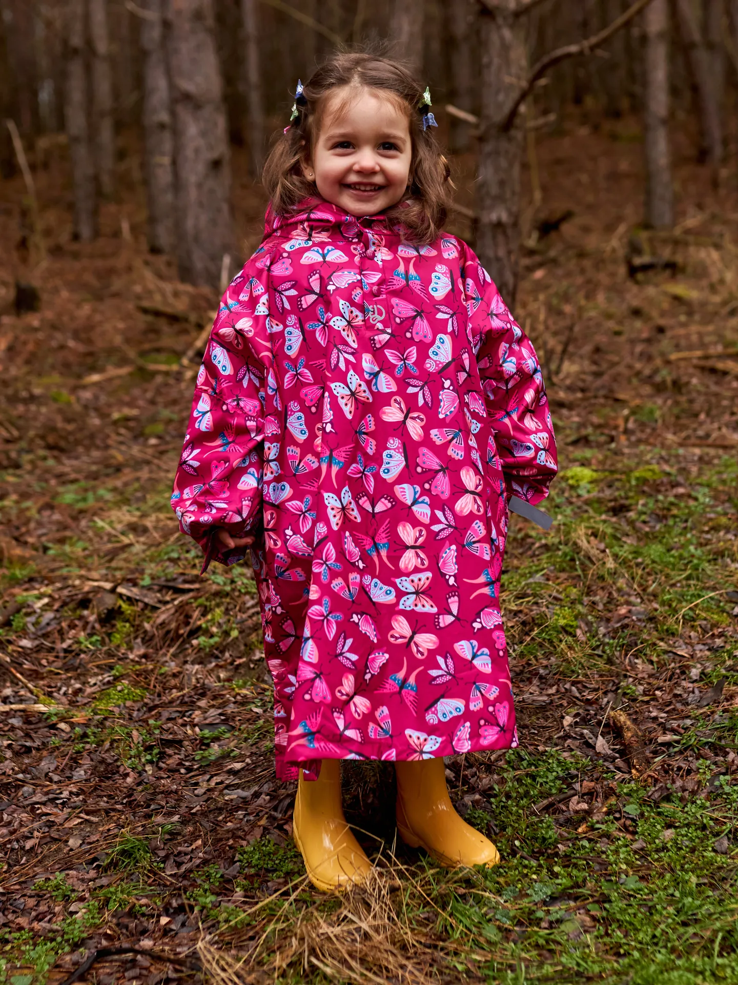 Impermeable infantil alegre Mariposas rosas - Image 4