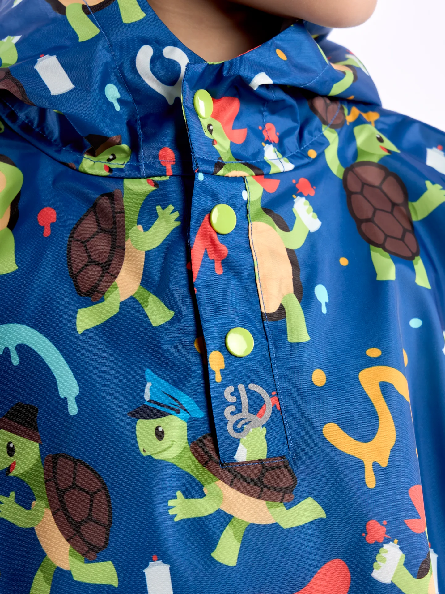 Impermeable infantil alegre Tortuga artista - Image 4