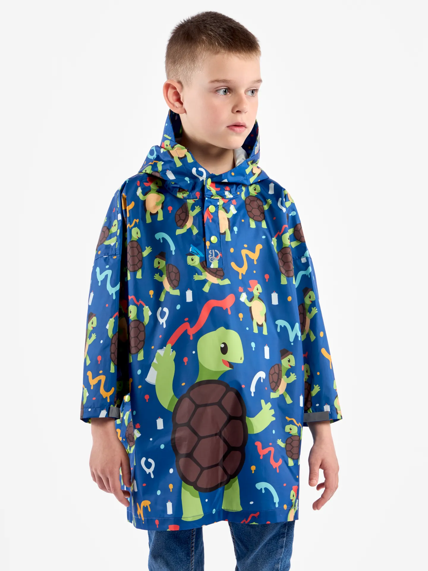 Impermeable infantil alegre Tortuga artista - Image 5