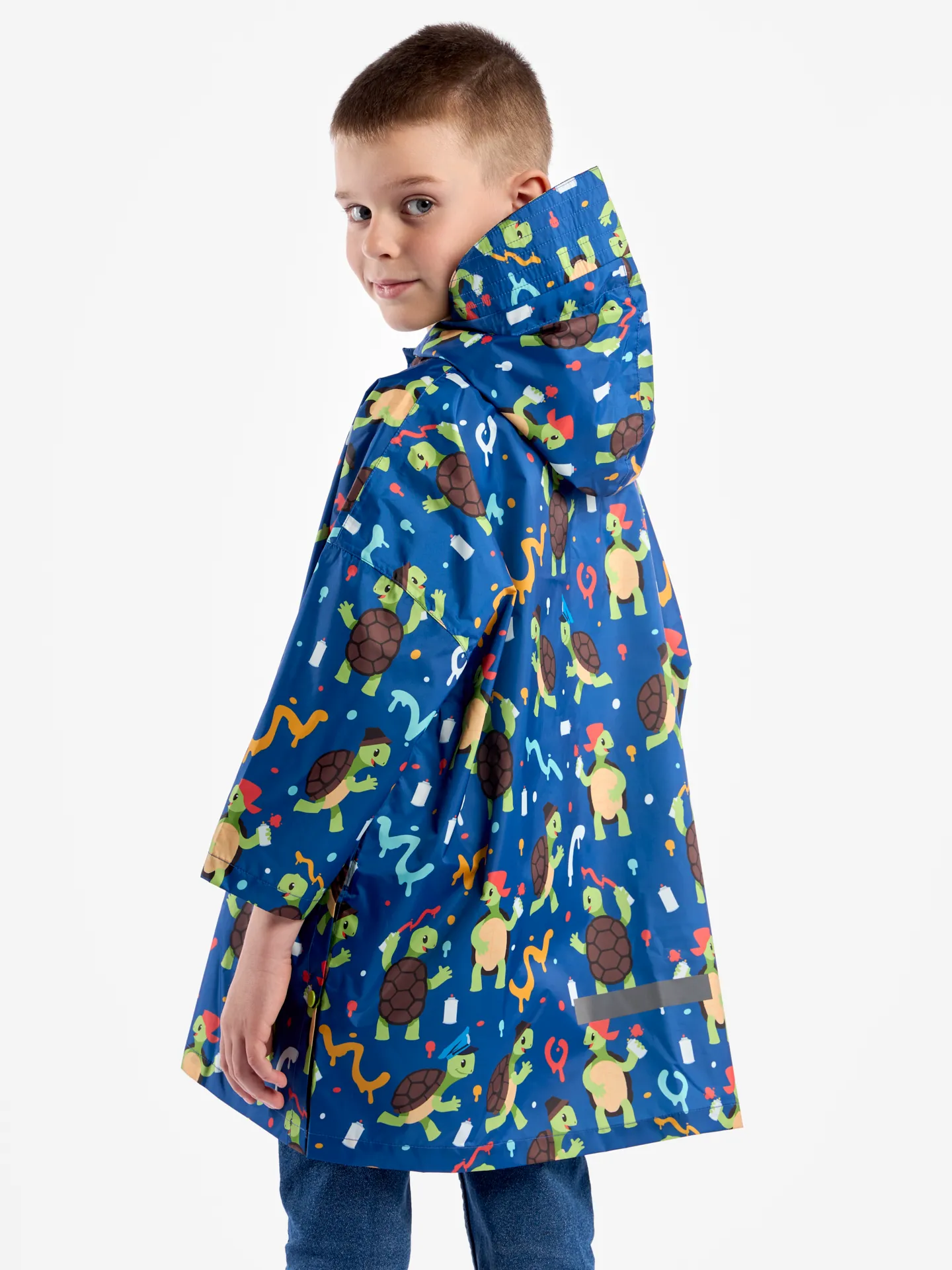 Impermeable infantil alegre Tortuga artista - Image 6