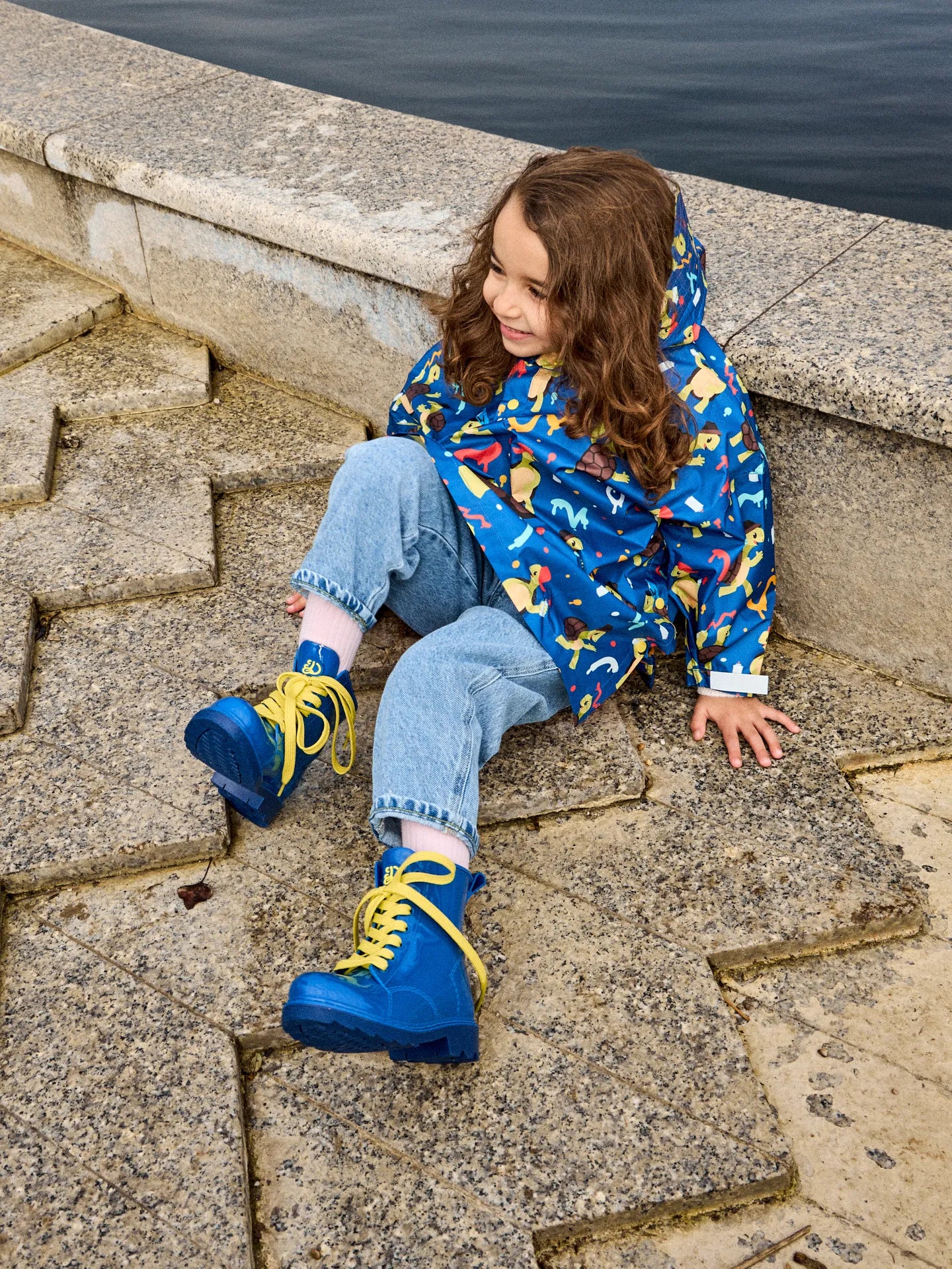 Impermeable infantil alegre Tortuga artista - Image 8