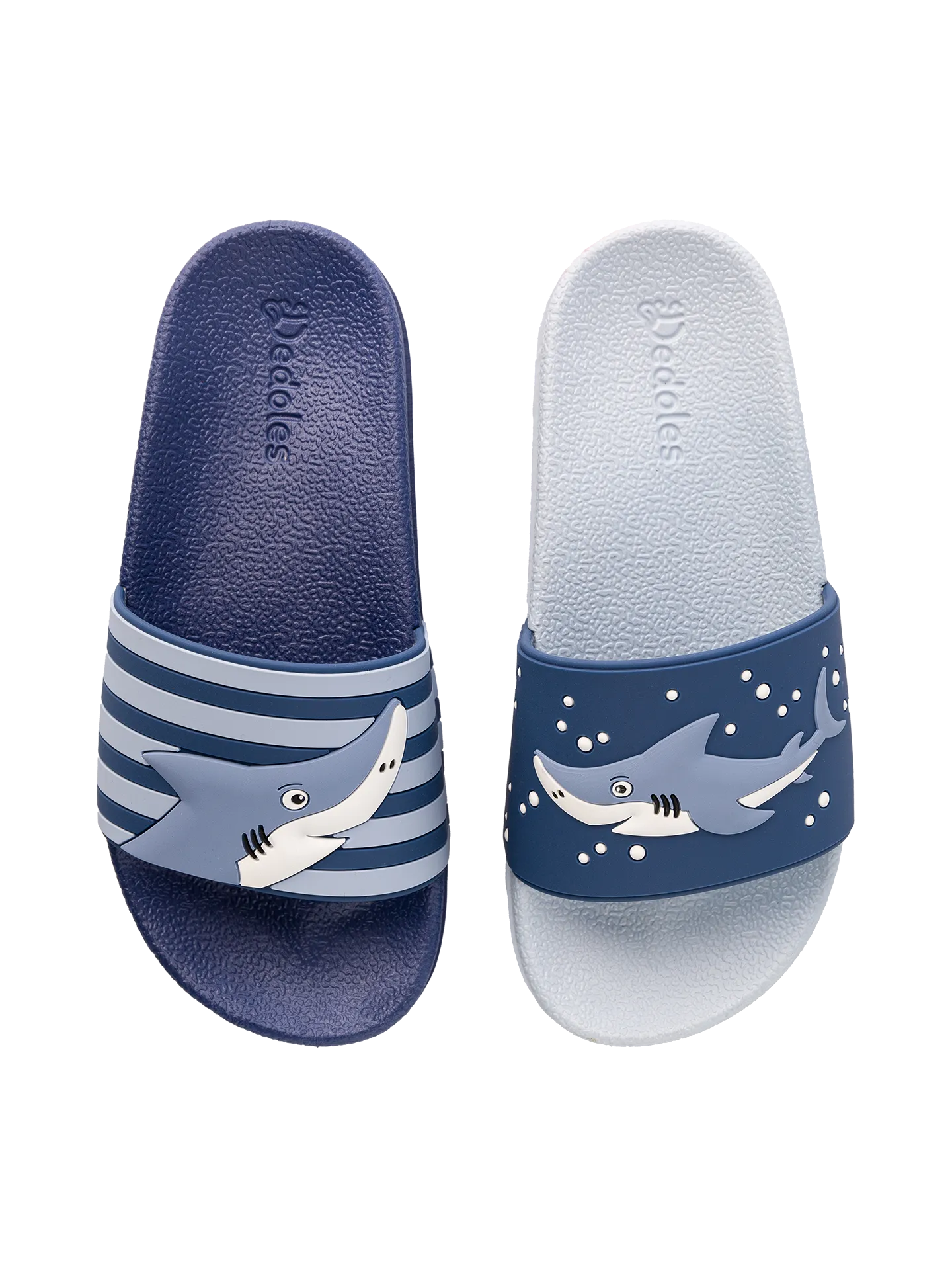 Chanclas infantiles alegres Tiburón gris