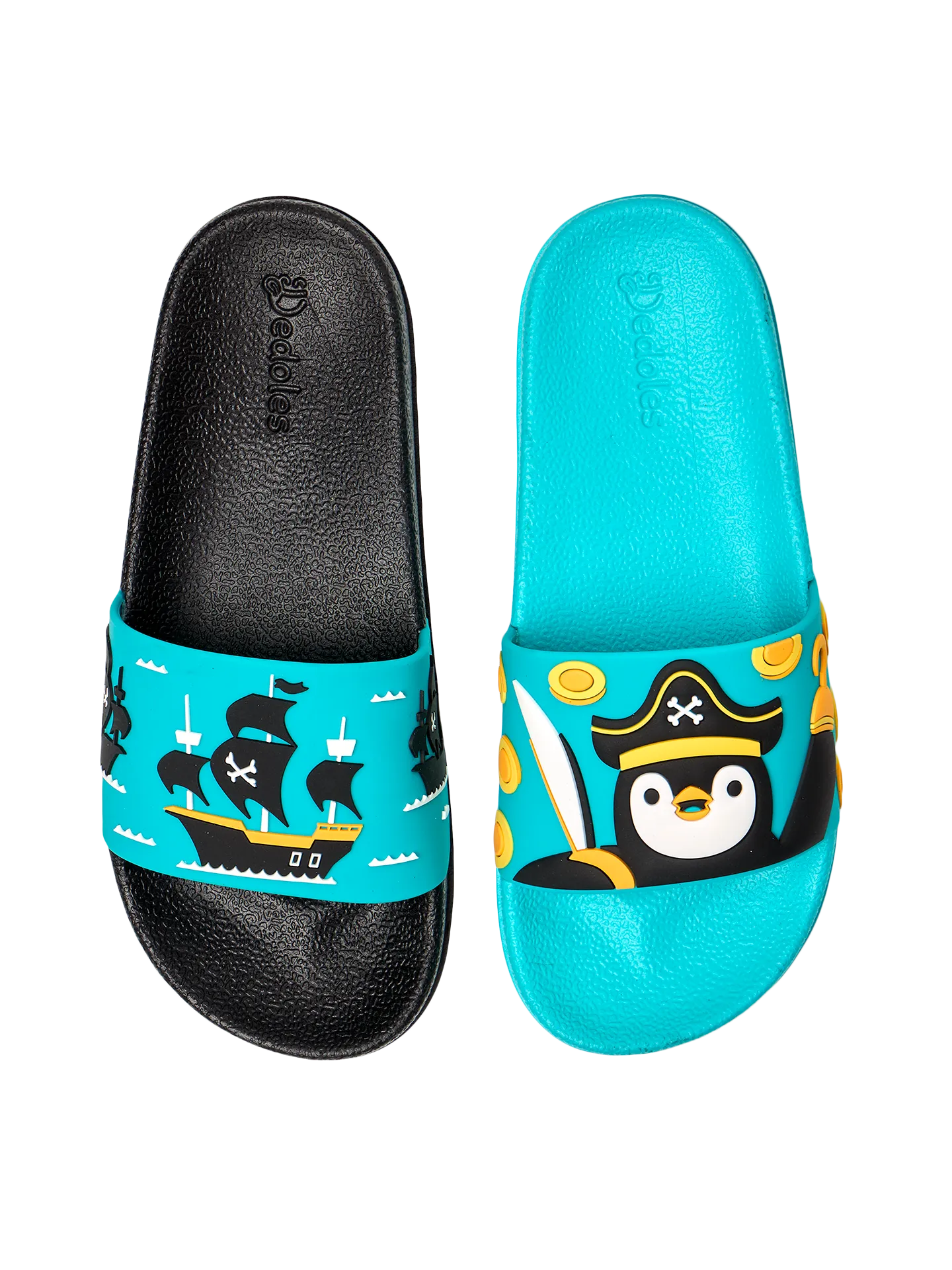 Chanclas infantiles alegres Barco pirata