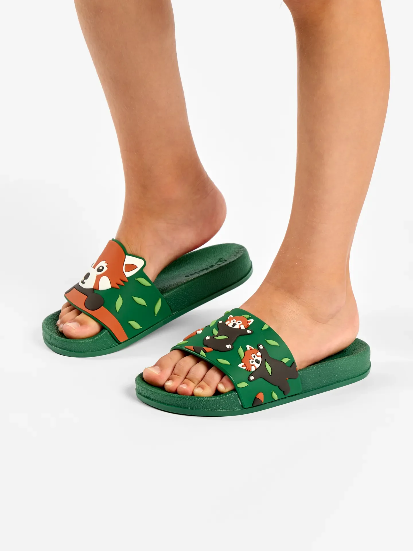 Chanclas infantiles alegres Panda rojo - Image 4