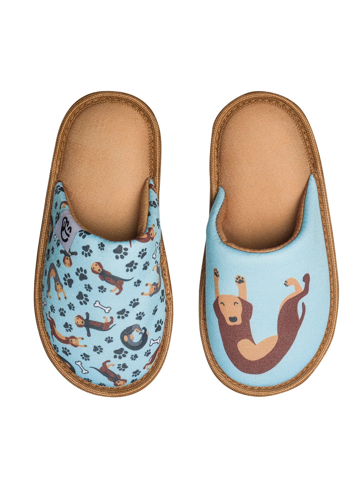 Pantuflas infantiles alegres Perro salchicha