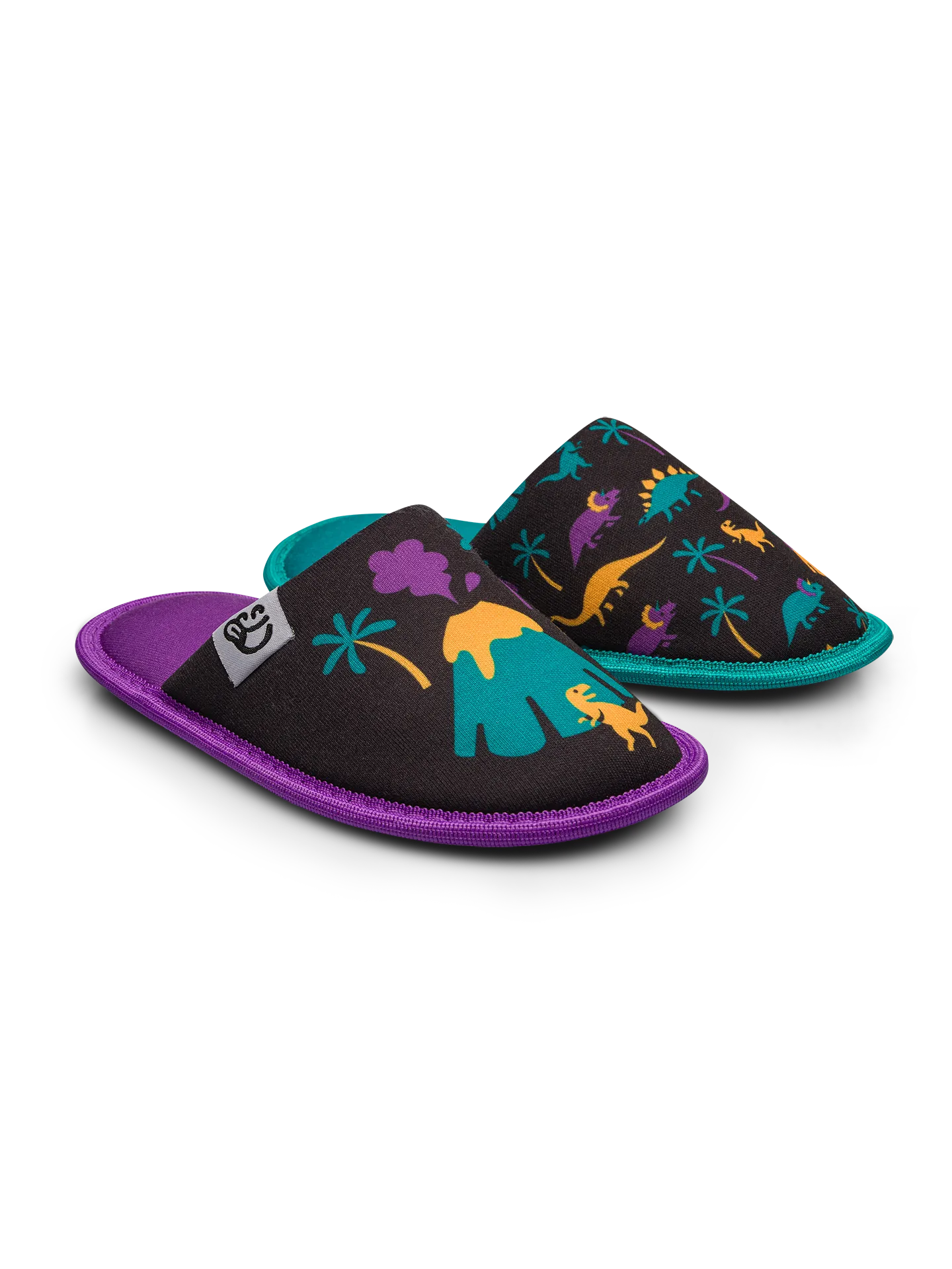 Pantuflas infantiles alegres Dinosaurios y volcanes - Image 2