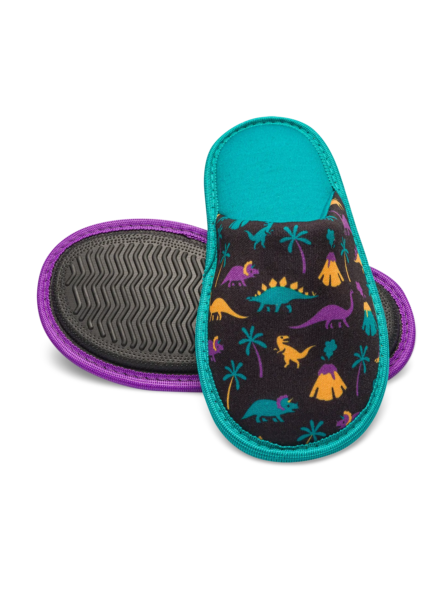 Pantuflas infantiles alegres Dinosaurios y volcanes - Image 3