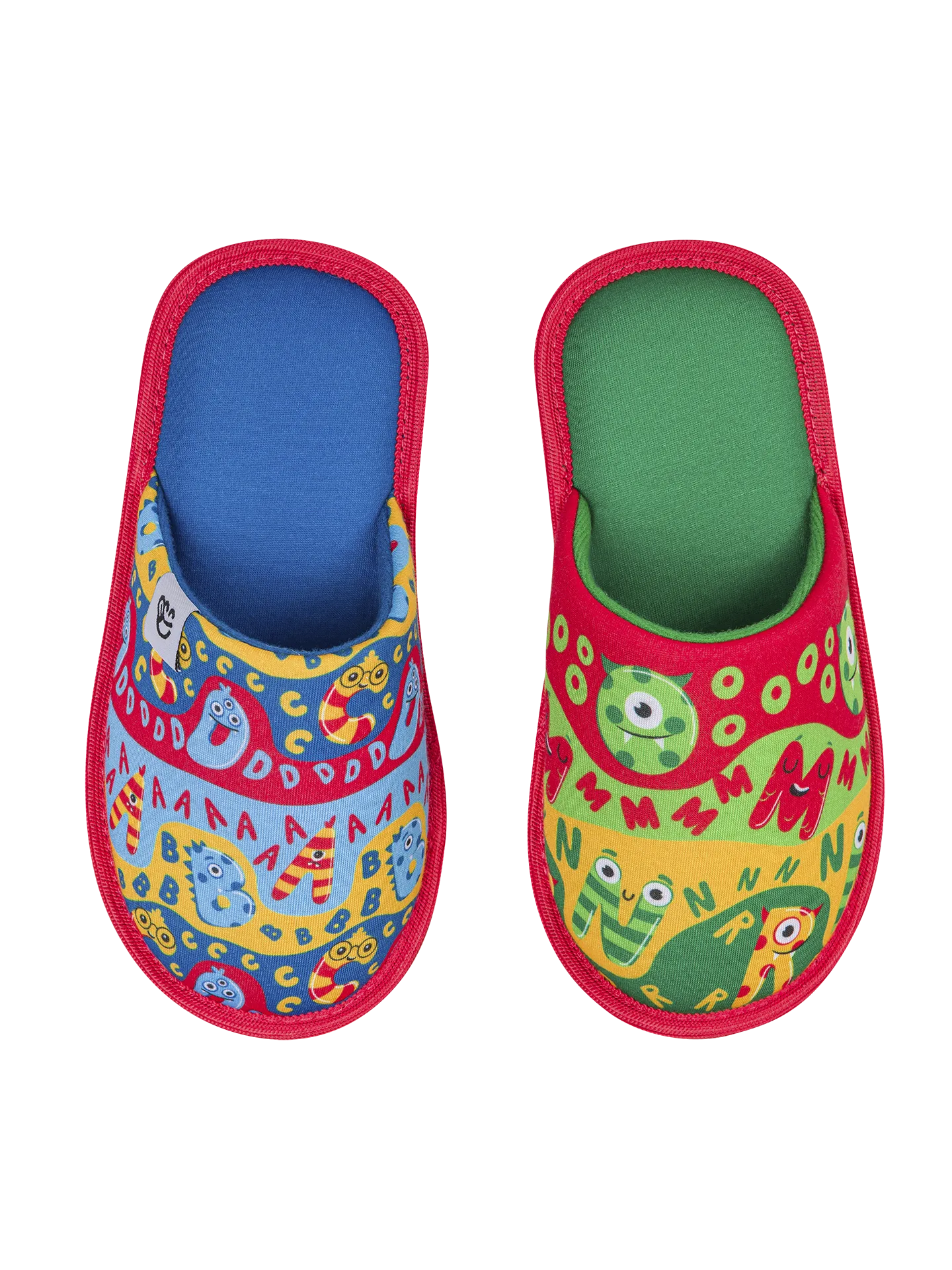 Pantuflas infantiles alegres Primeras letras