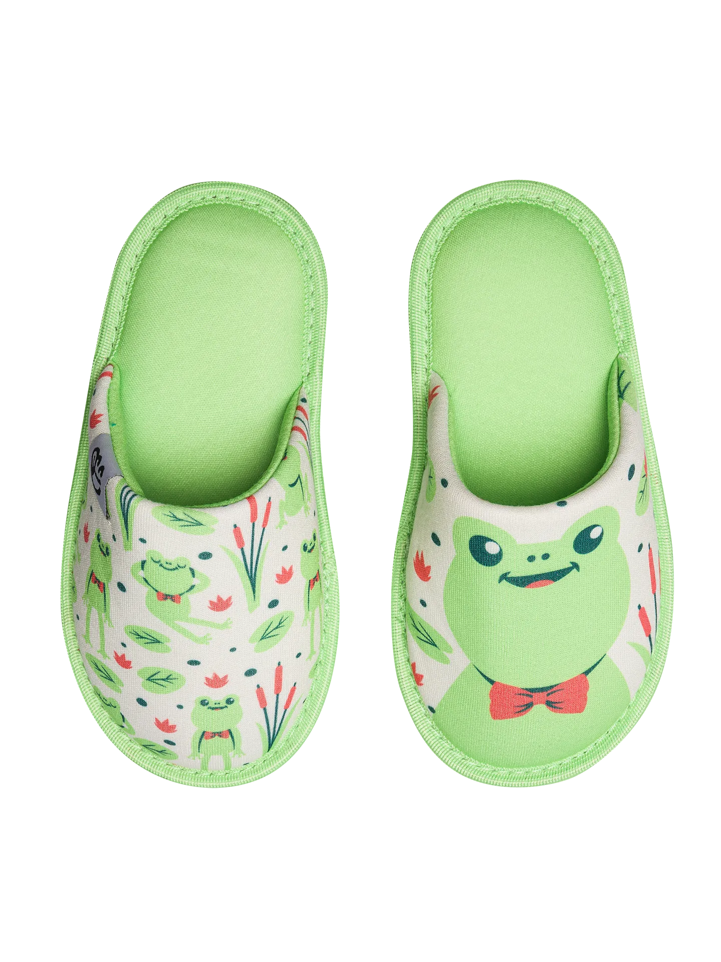 Pantuflas infantiles alegres Ranita
