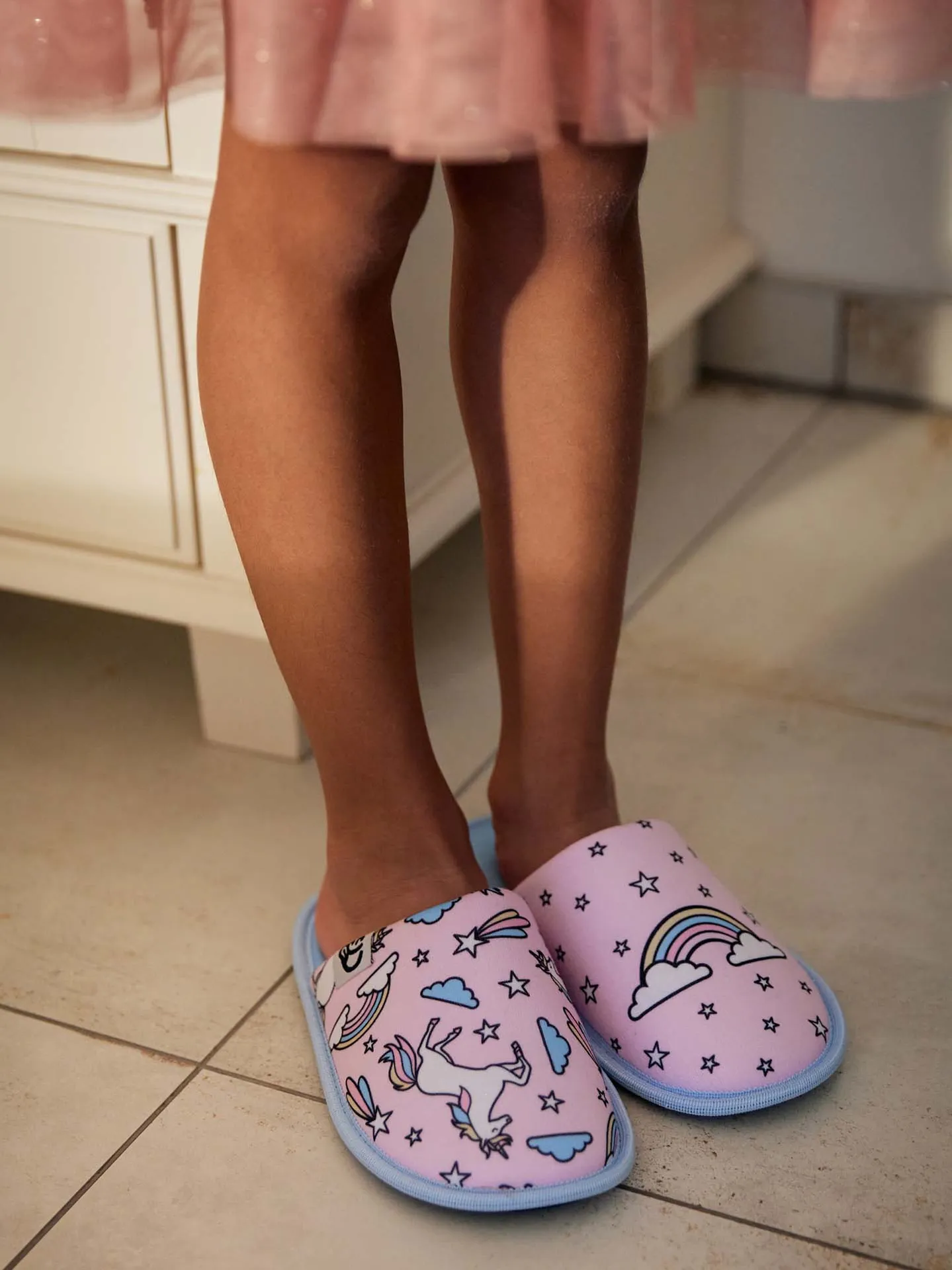 Pantuflas infantiles alegres Unicornio arcoíris - Image 5