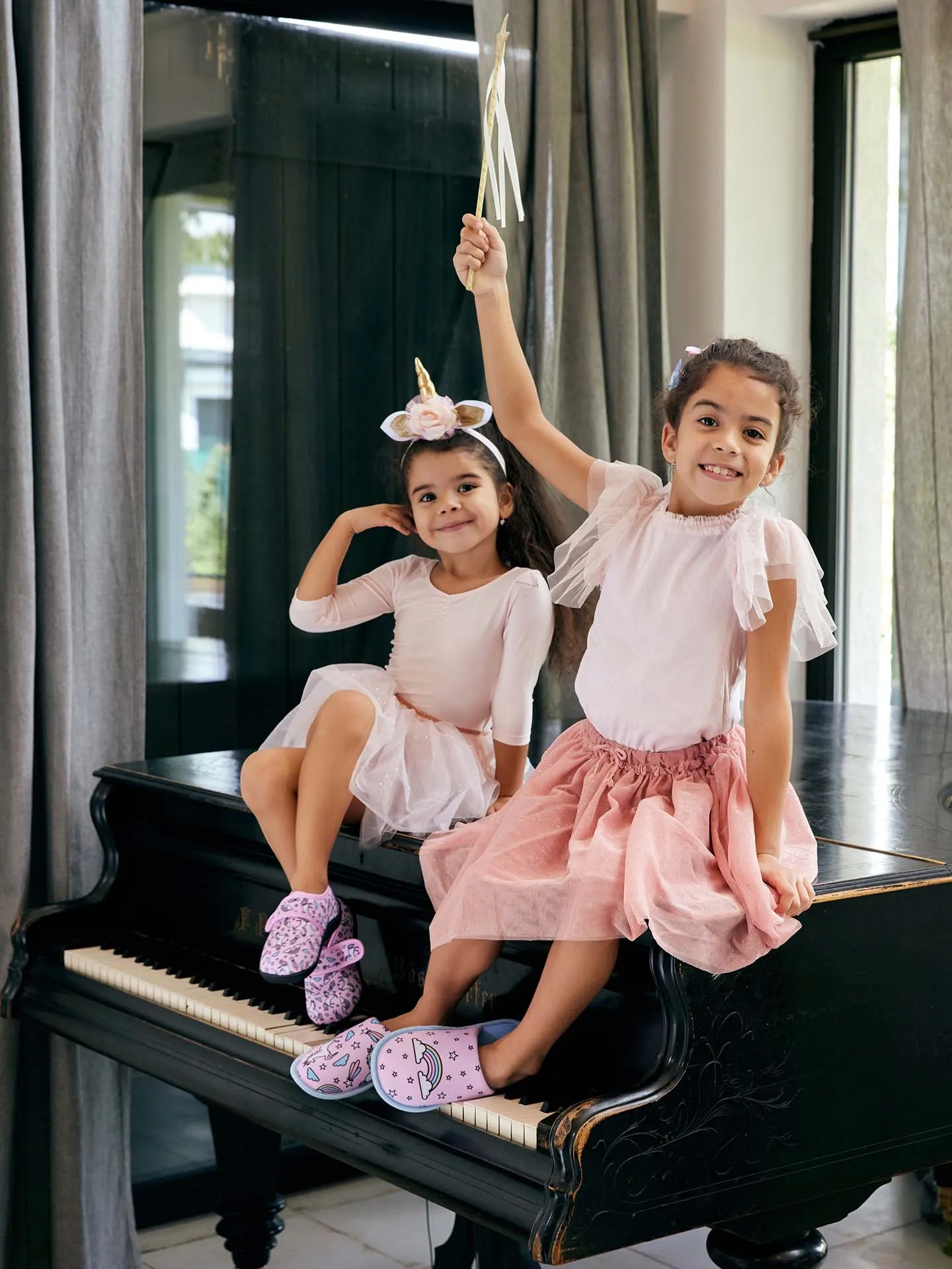 Pantuflas infantiles alegres Unicornio arcoíris - Image 6