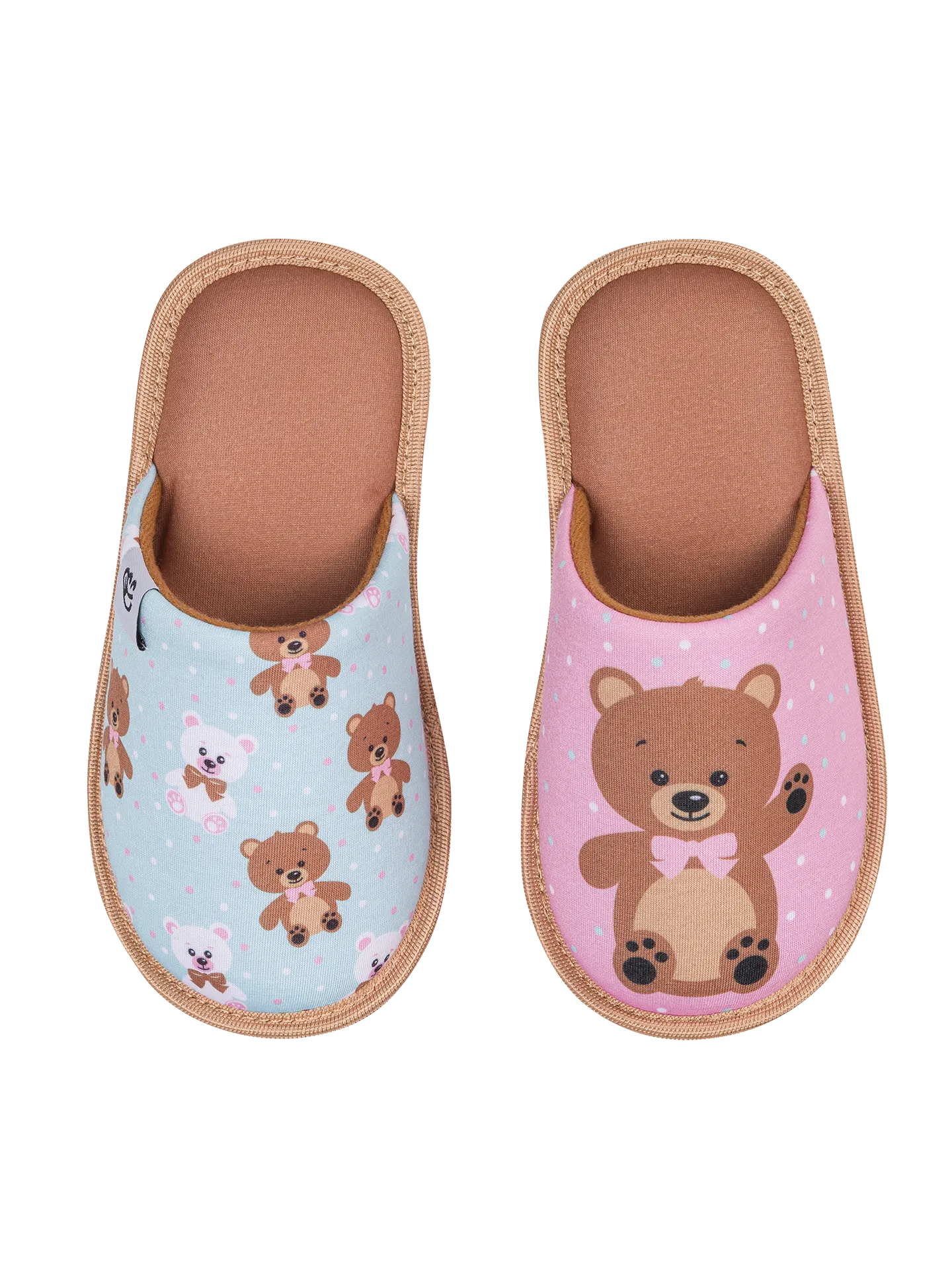 Pantuflas infantiles alegres Oso de peluche