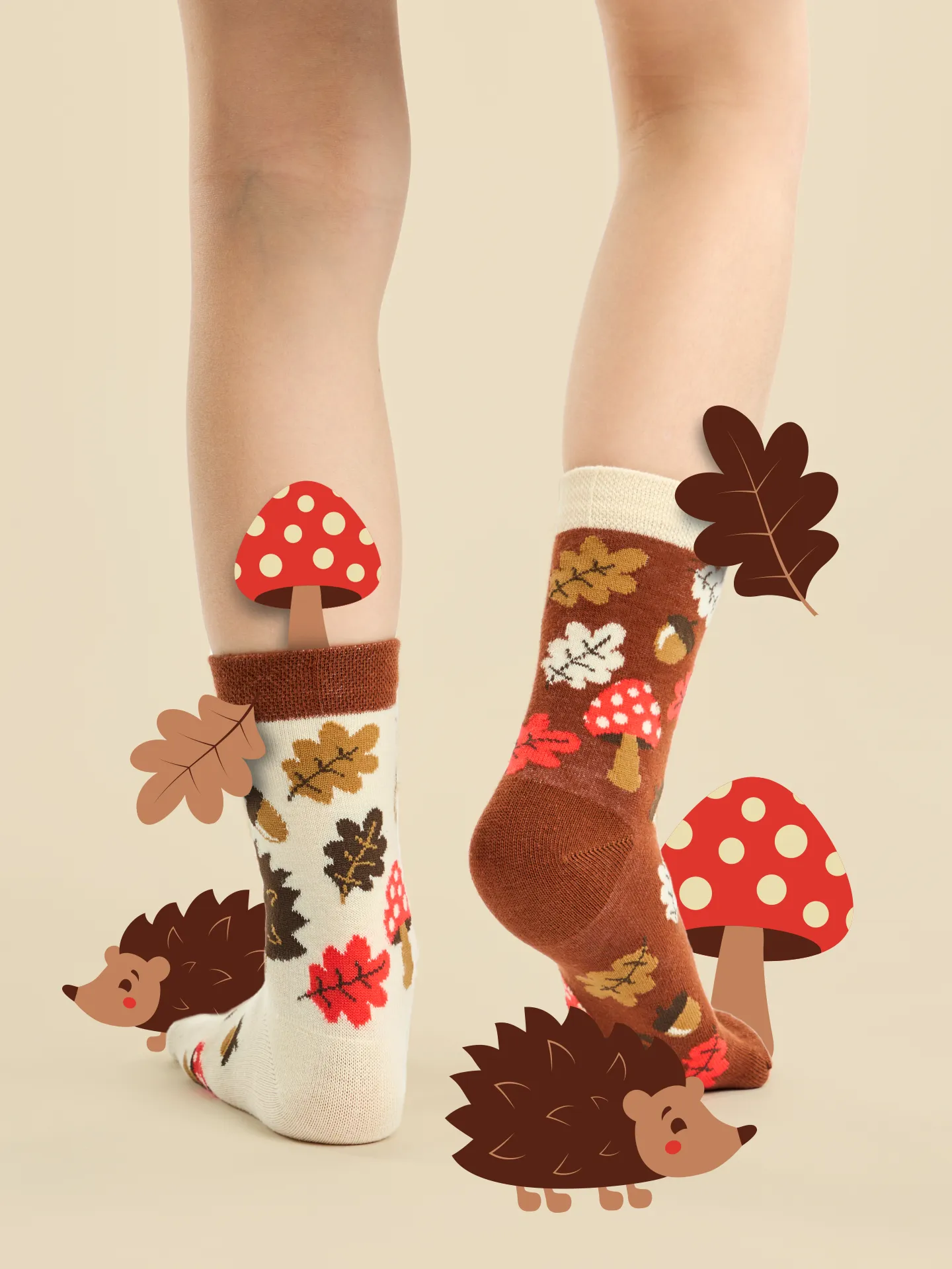 Calcetines infantiles alegres Erizo del bosque - Image 5