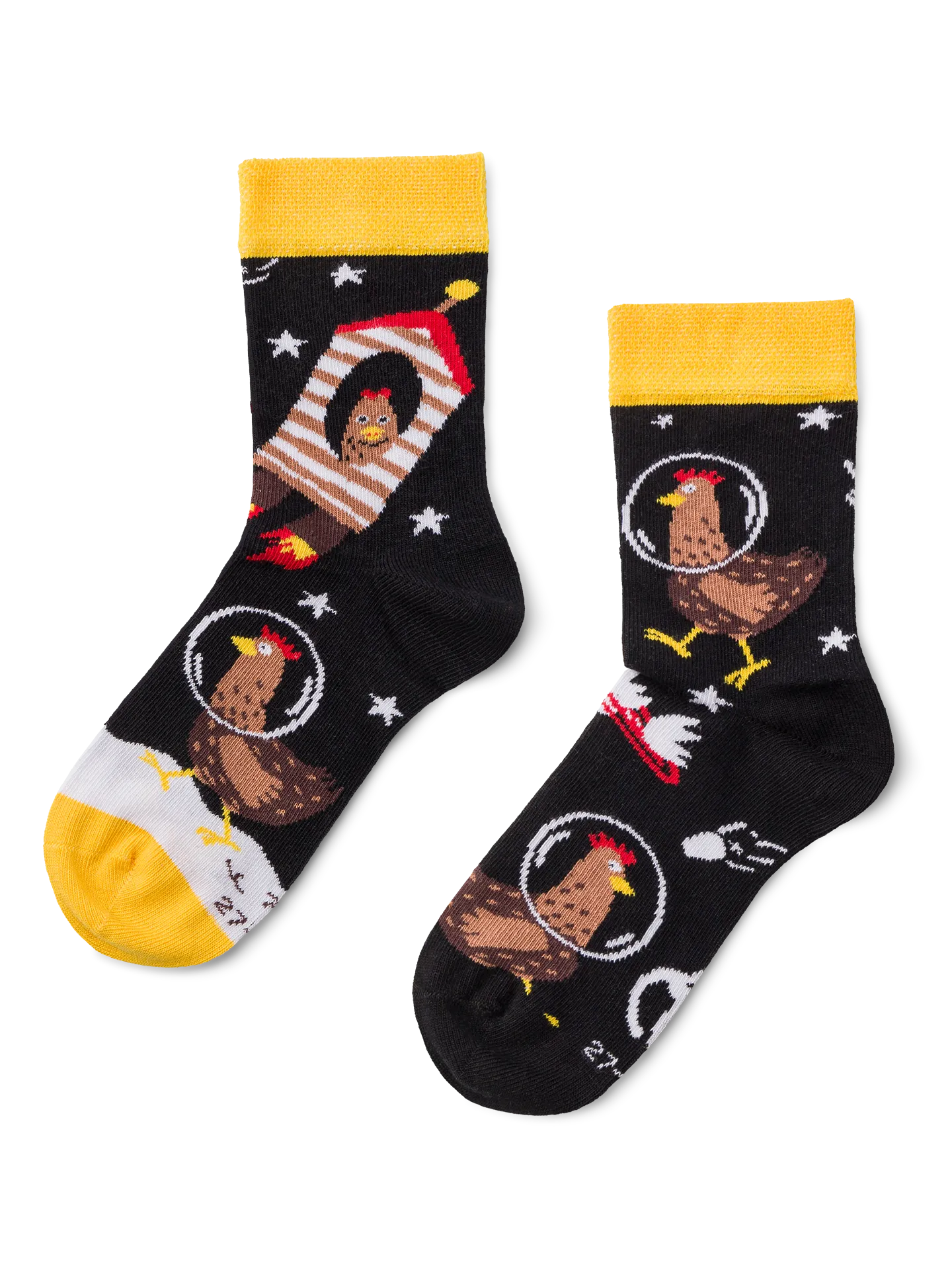 Calcetines infantiles alegres Gallina astronauta