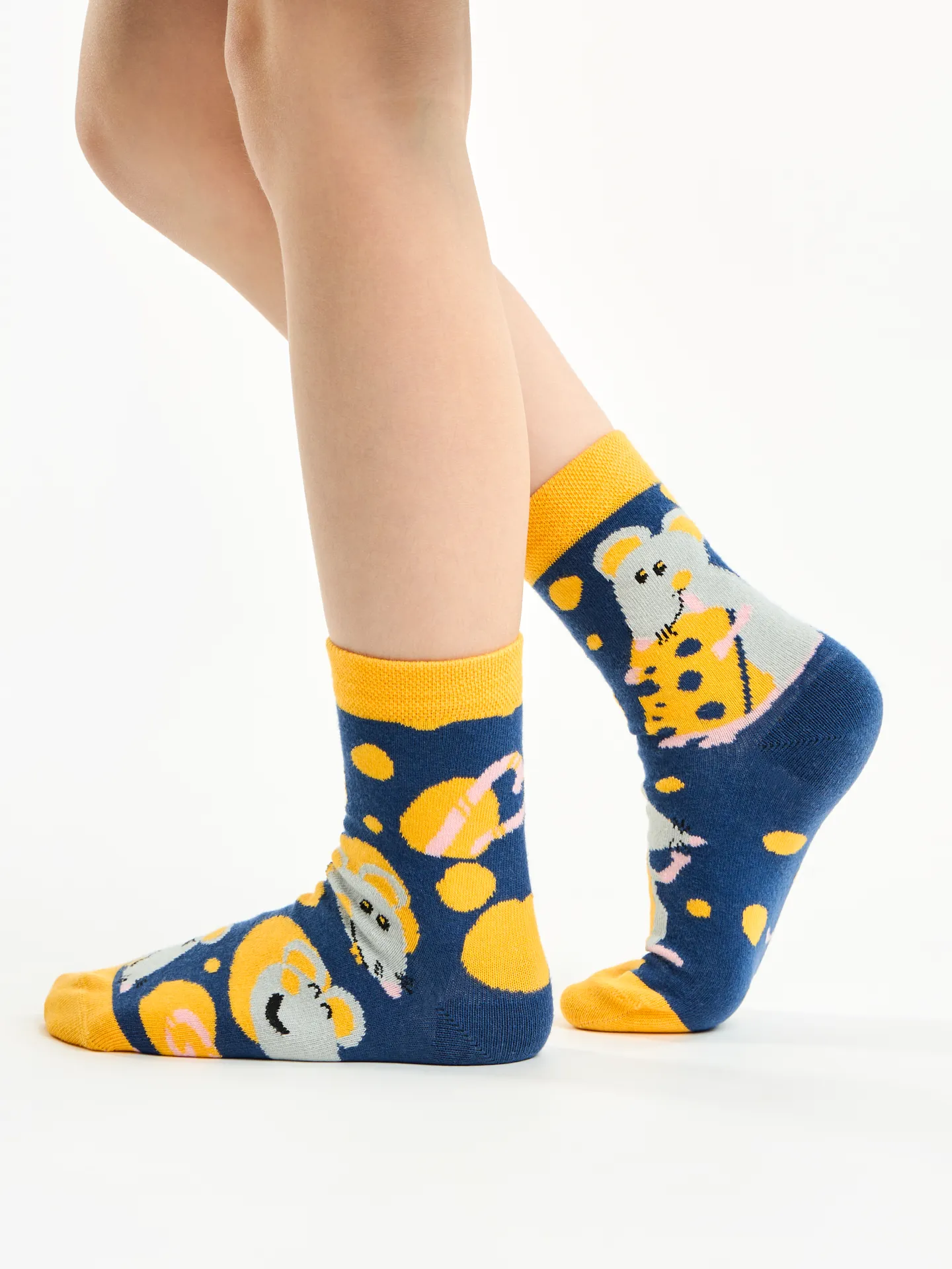 Calcetines infantiles alegres Ratón y queso - Image 3