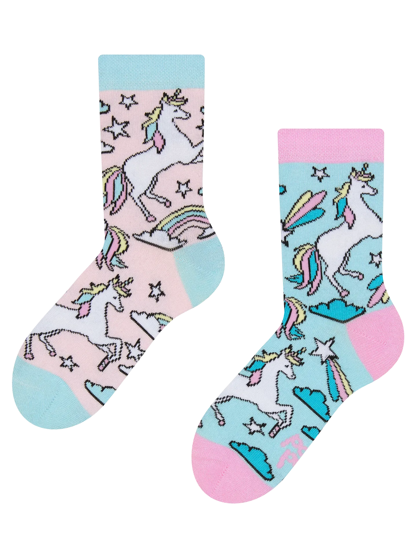 Calcetines infantiles alegres Unicornio arcoíris
