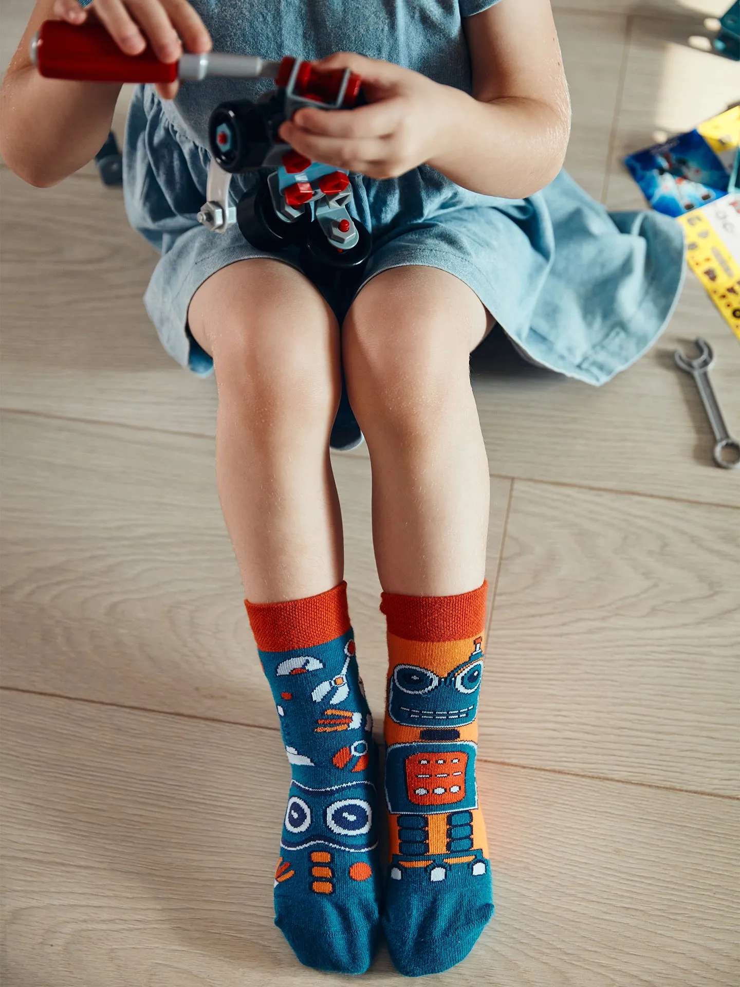 Calcetines infantiles alegres Robot - Image 4