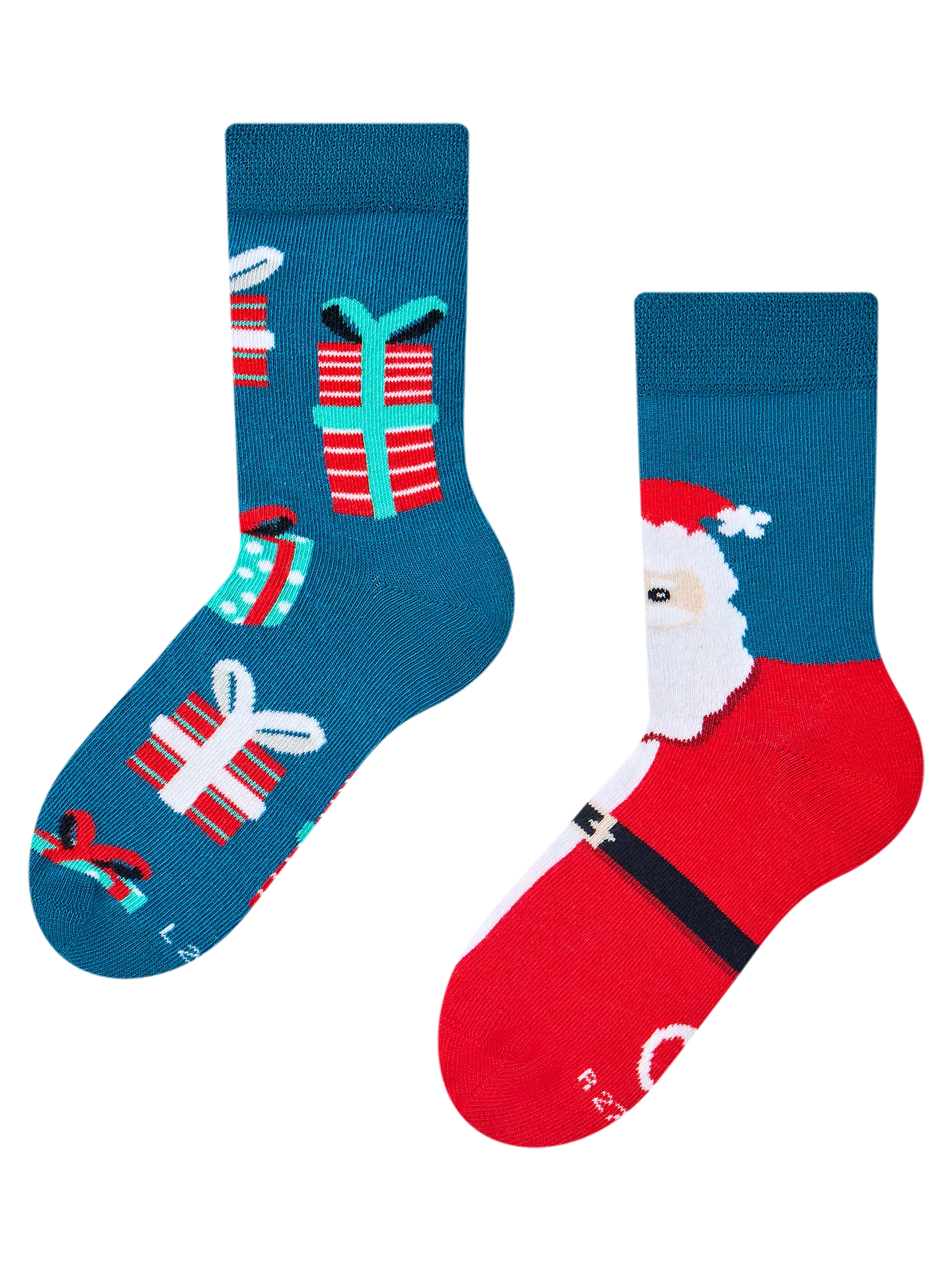 Calcetines infantiles Papá Noel y regalos