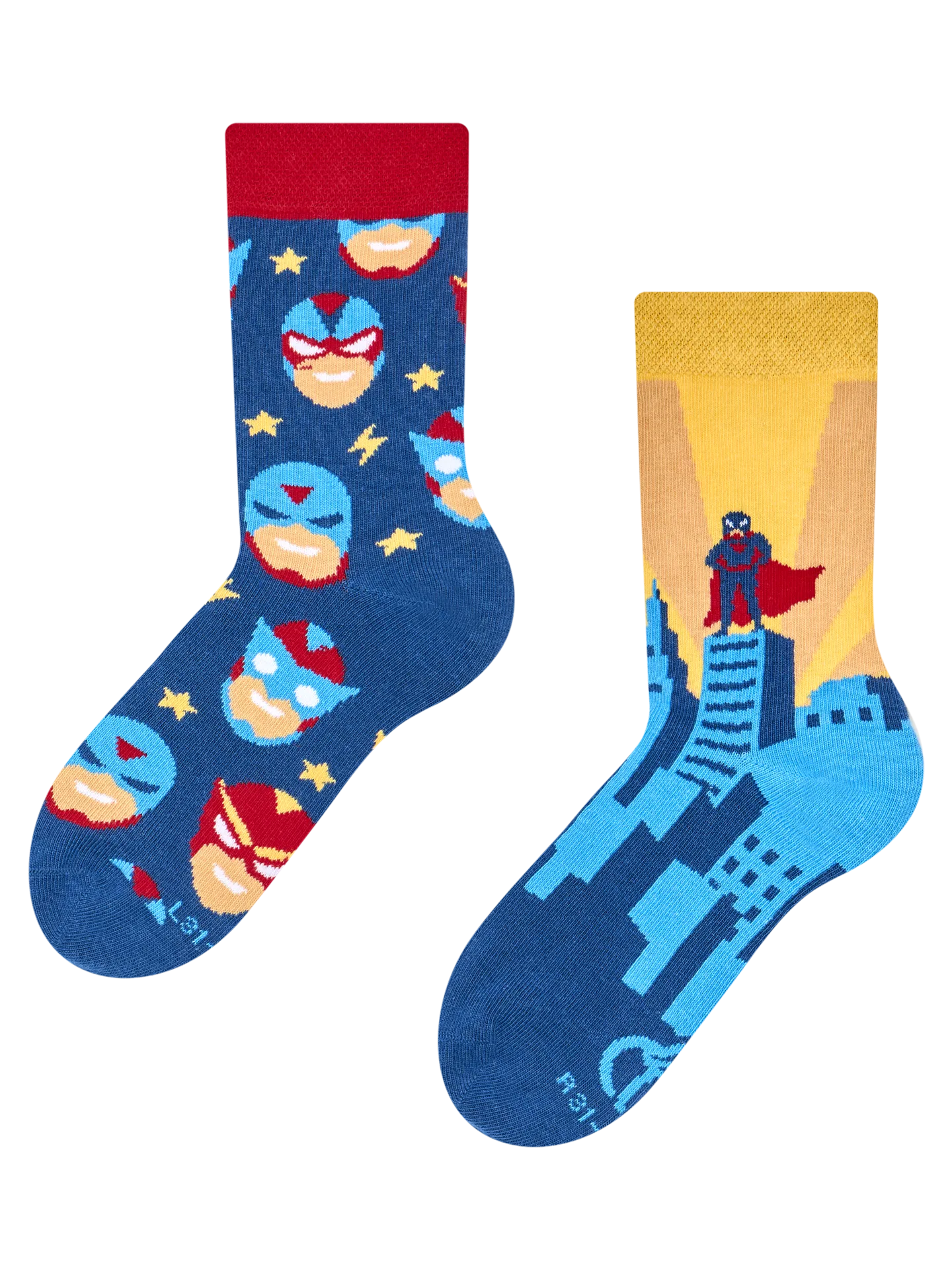 Calcetines infantiles alegres Superhéroe