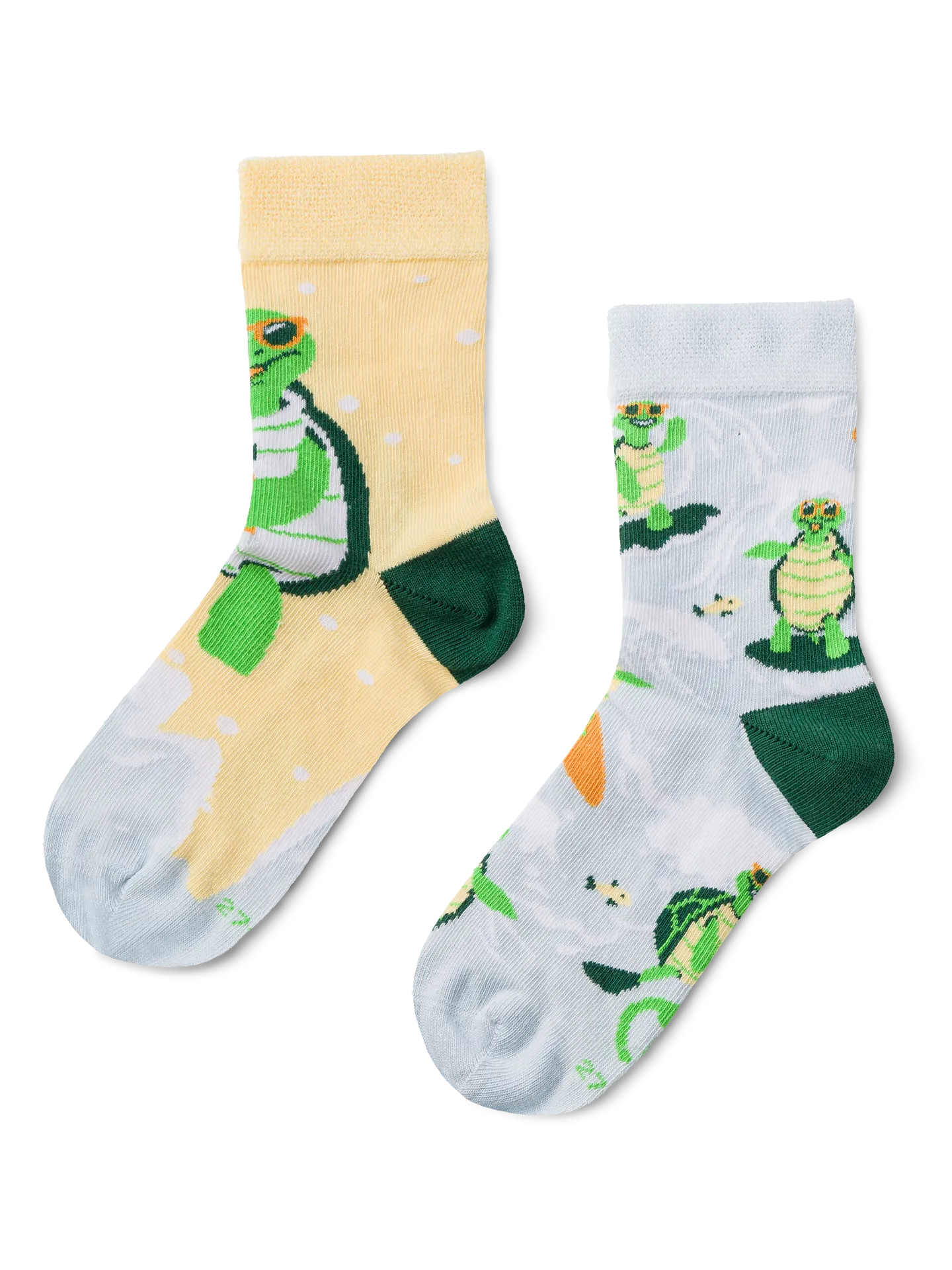 Calcetines infantiles alegres Tortuga surfeadora
