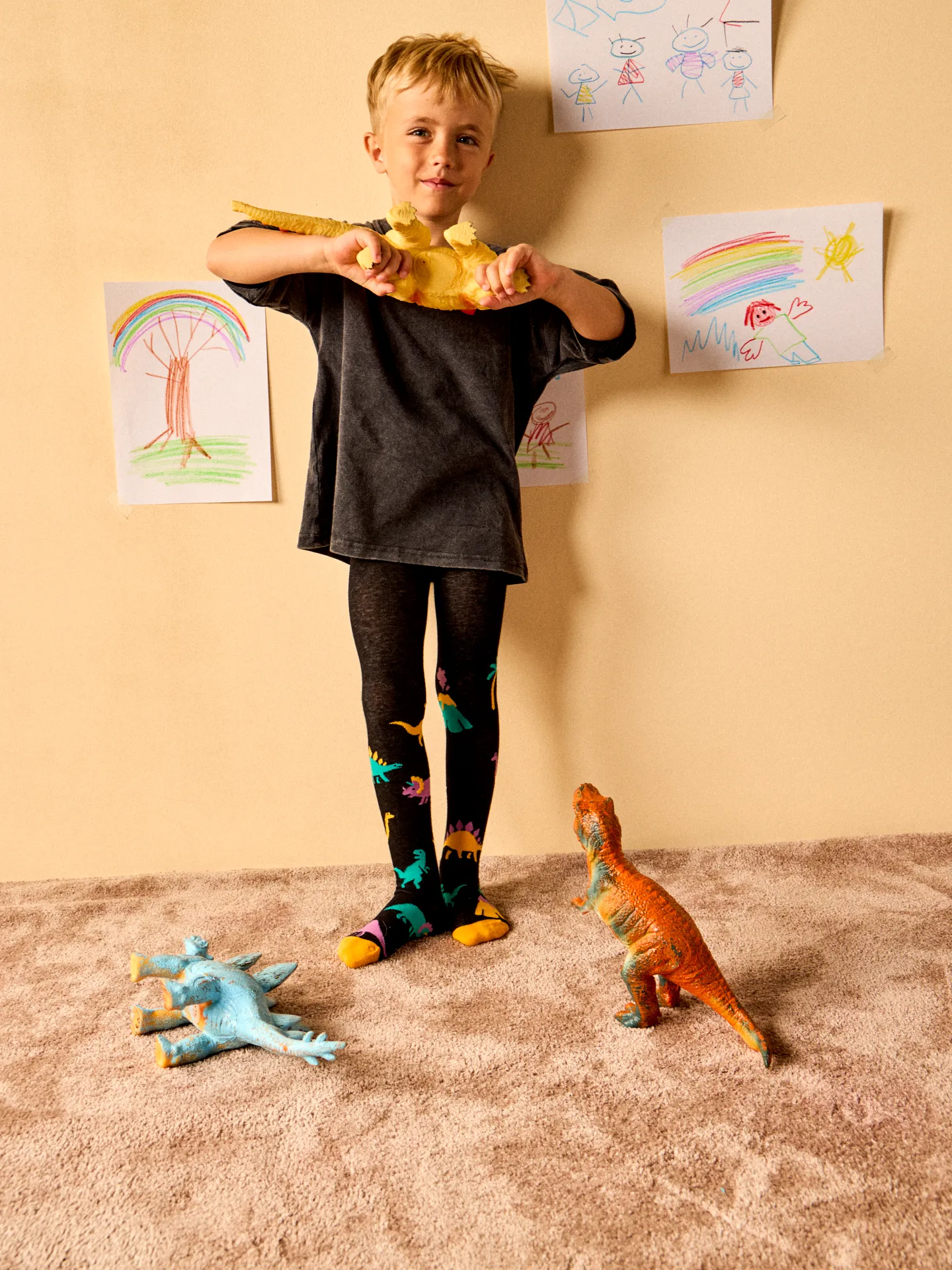 Medias infantiles alegres Dinosaurios y volcanes - Image 4