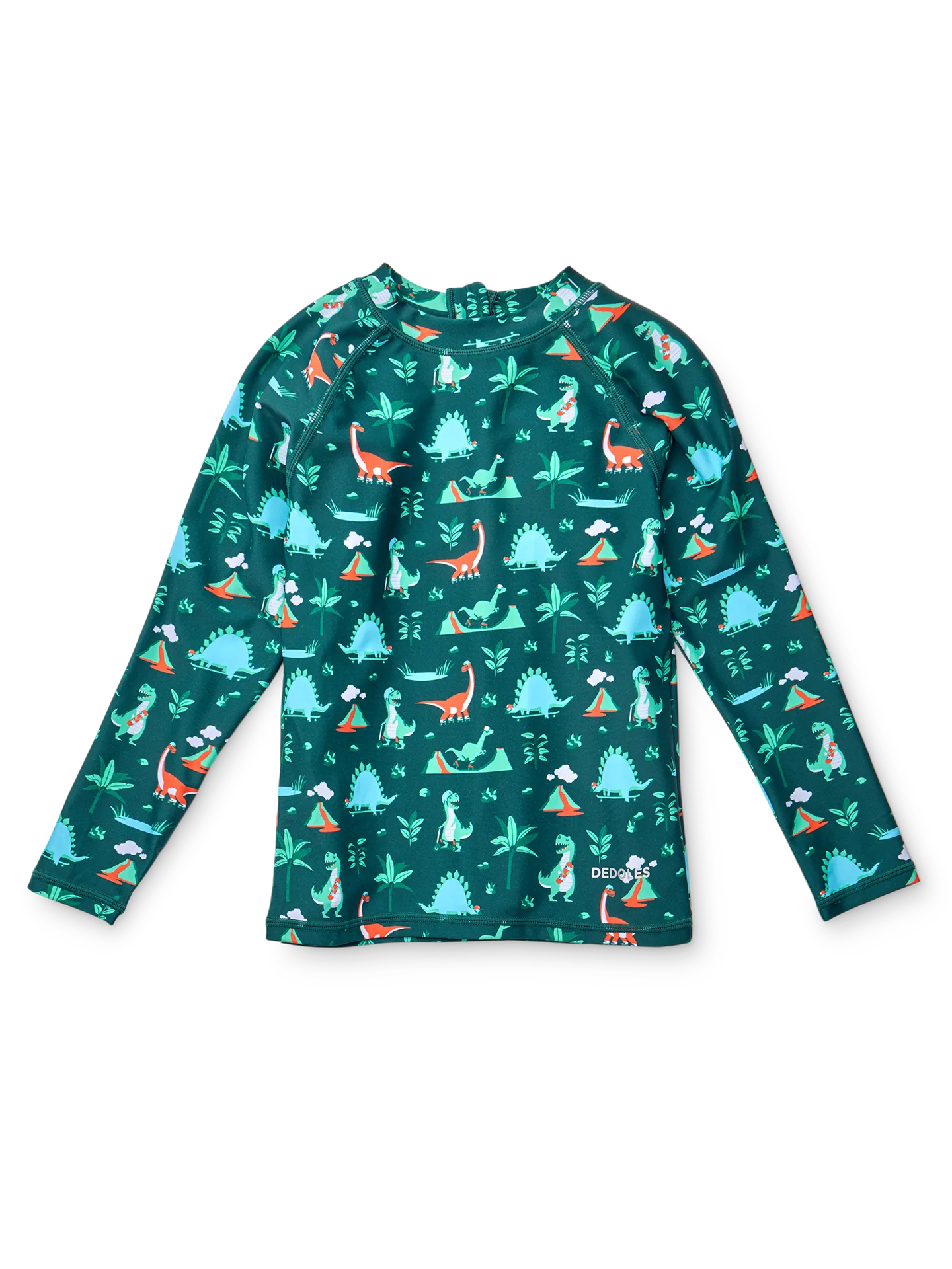 Camiseta de baño infantil con protección UV Skatepark de los dinosaurios