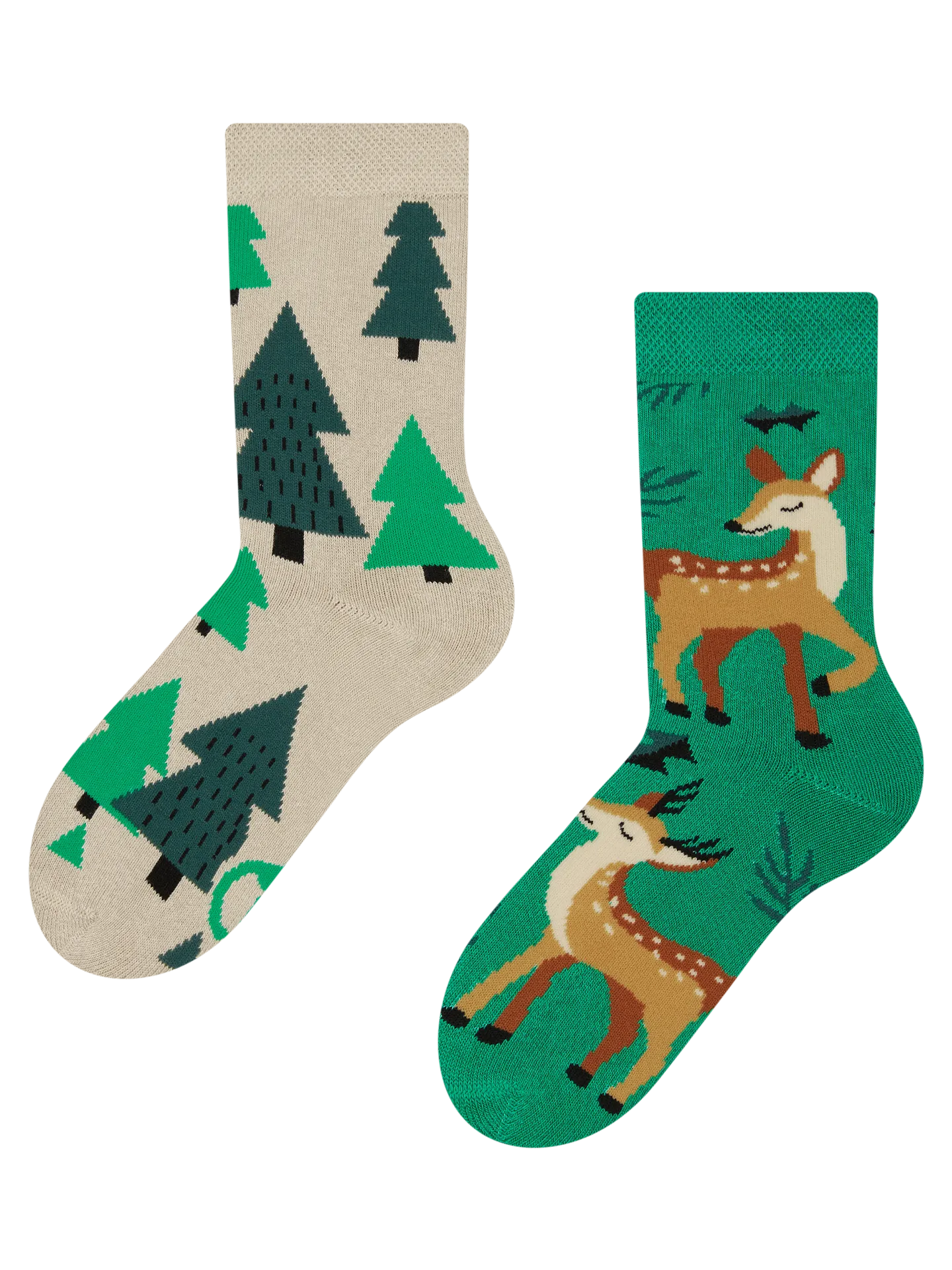 Calcetines infantiles alegres de inverno Cierva y ciervo