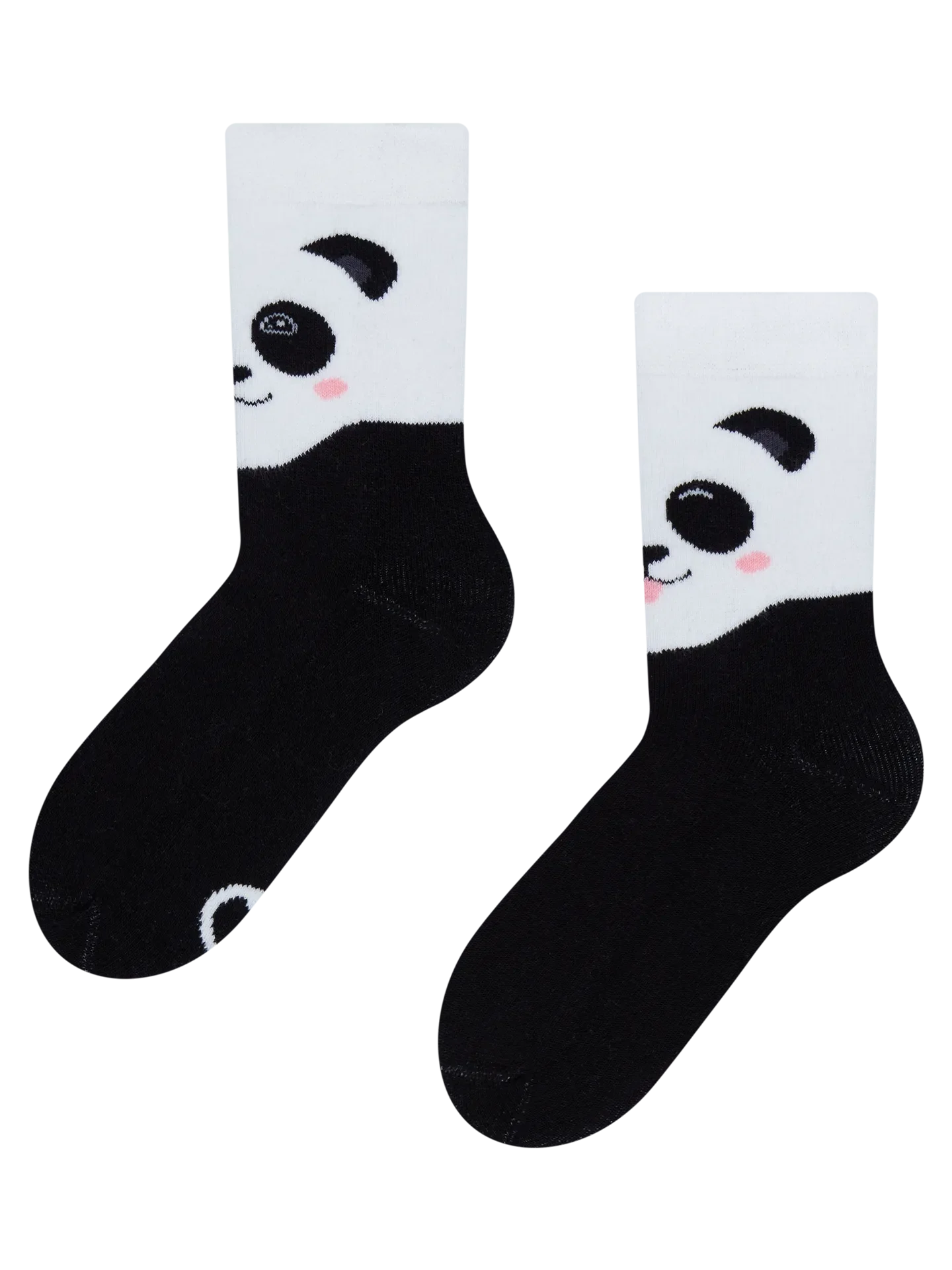 Calcetines infantiles alegres de inverno Panda feliz