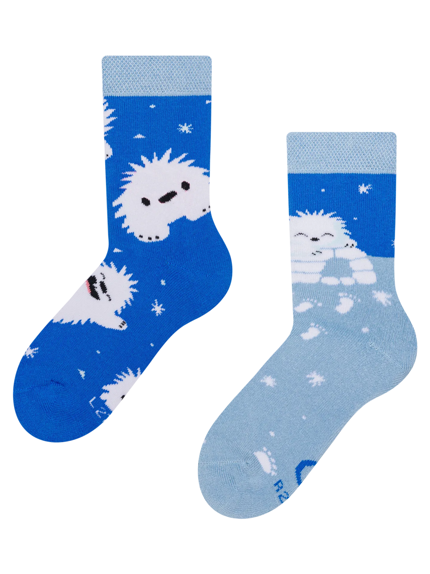 Calcetines infantiles alegres de inverno Pequeño yeti