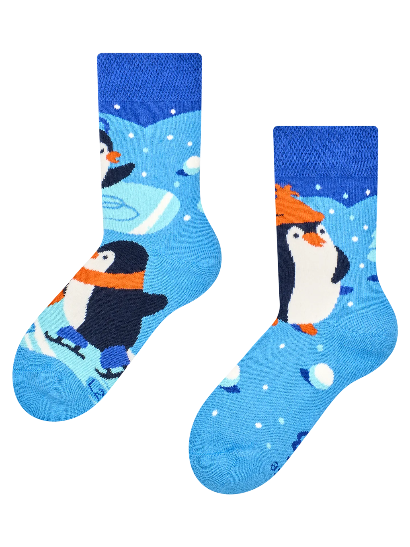 Calcetines infantiles de invierno Pingüinos patinadores
