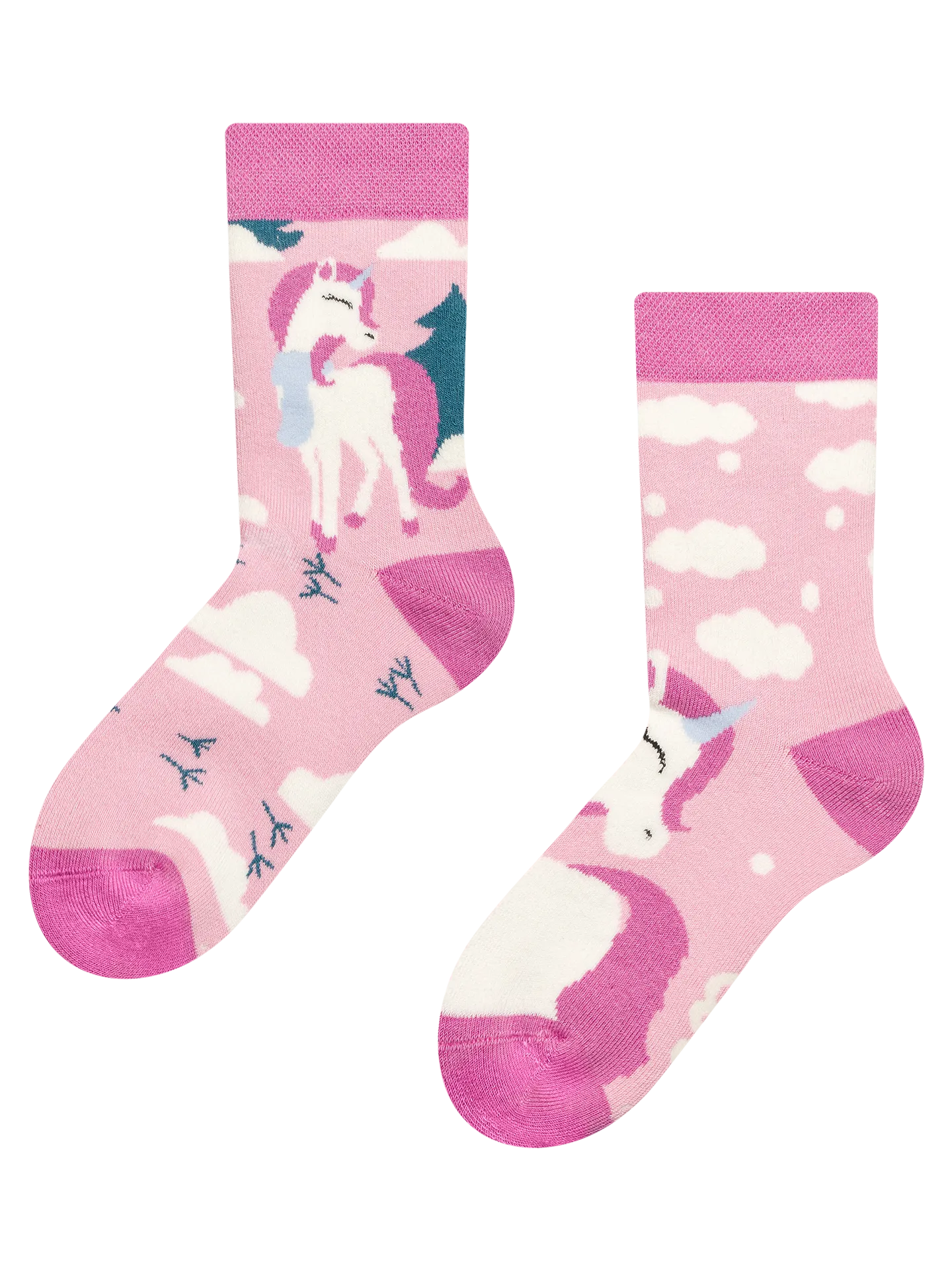 Calcetines infantiles alegres de inverno Unicornio con bufanda
