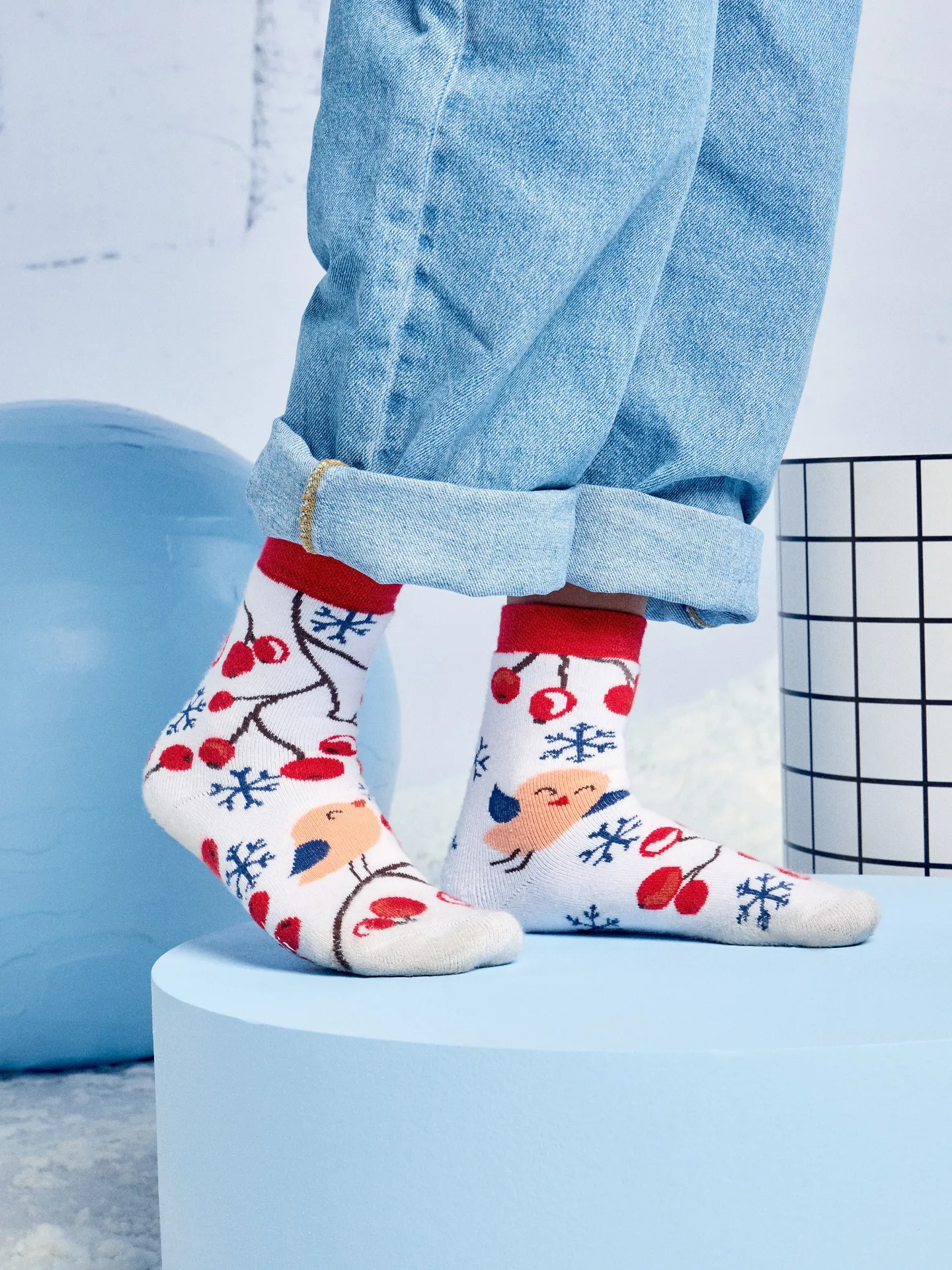Calcetines infantiles alegres de inverno Bayas de invierno - Image 4