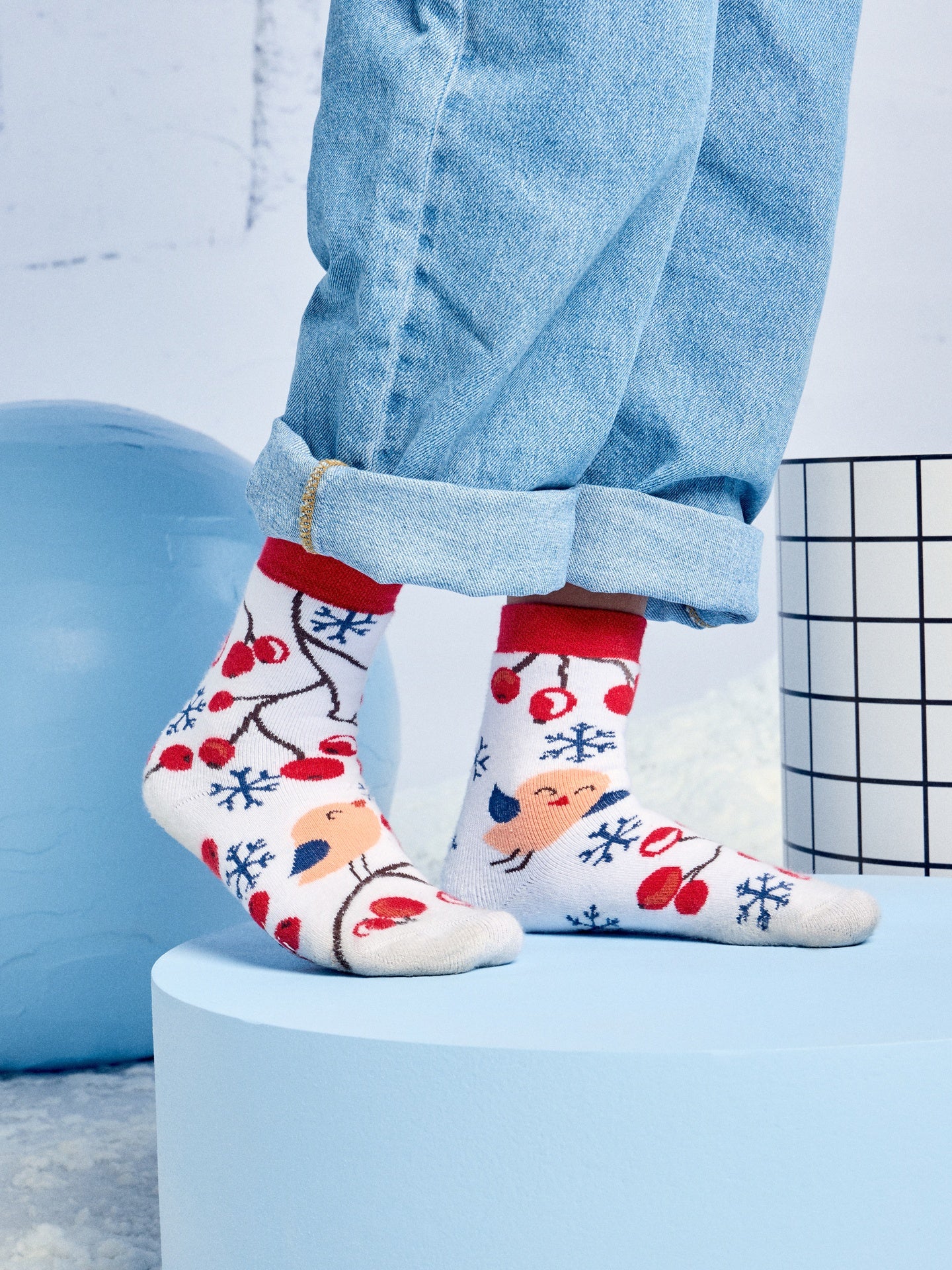 Calcetines infantiles alegres de inverno Bayas de invierno - Image 3
