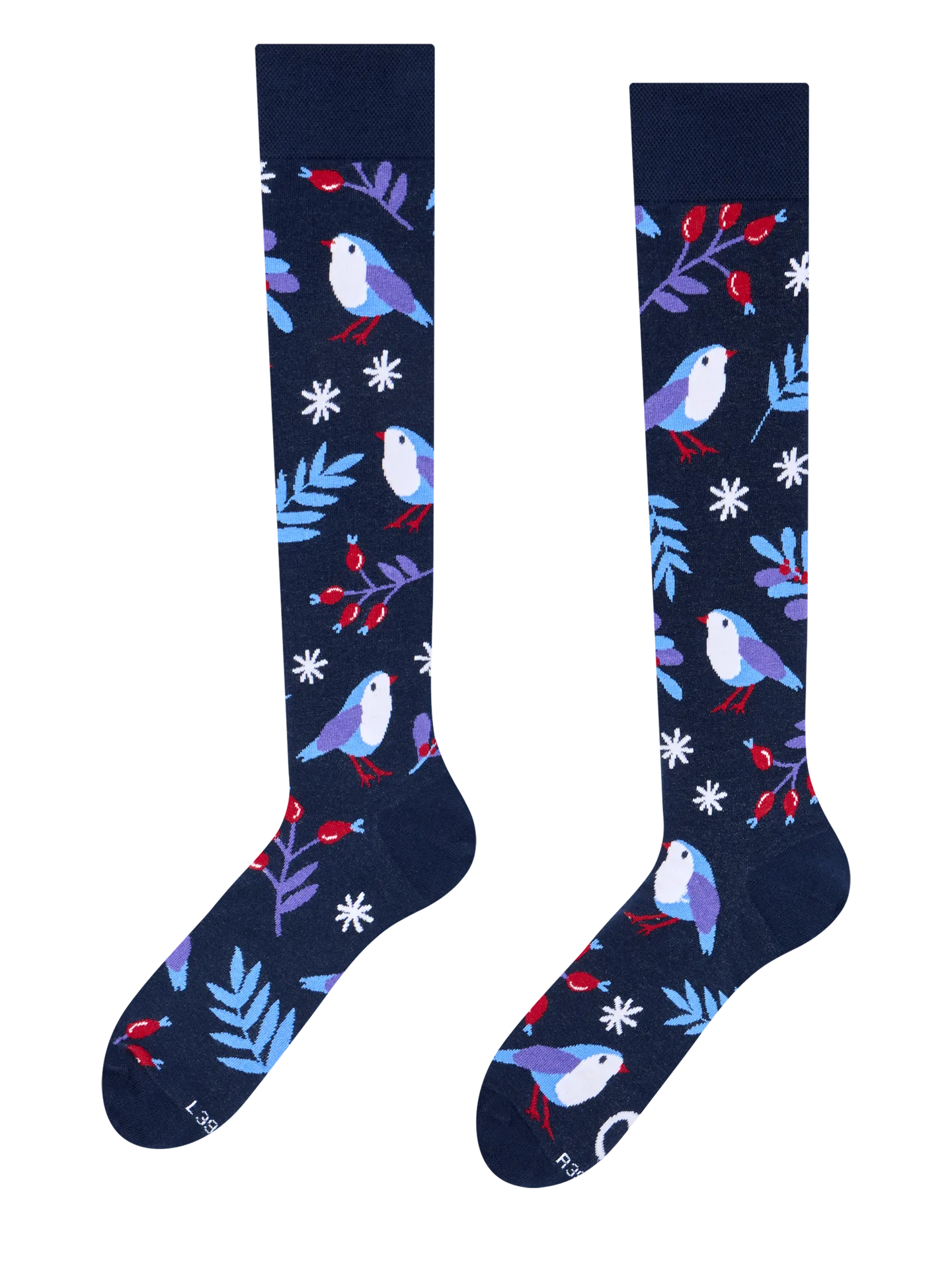 Calcetines hasta la rodilla alegres Pájaro de invierno