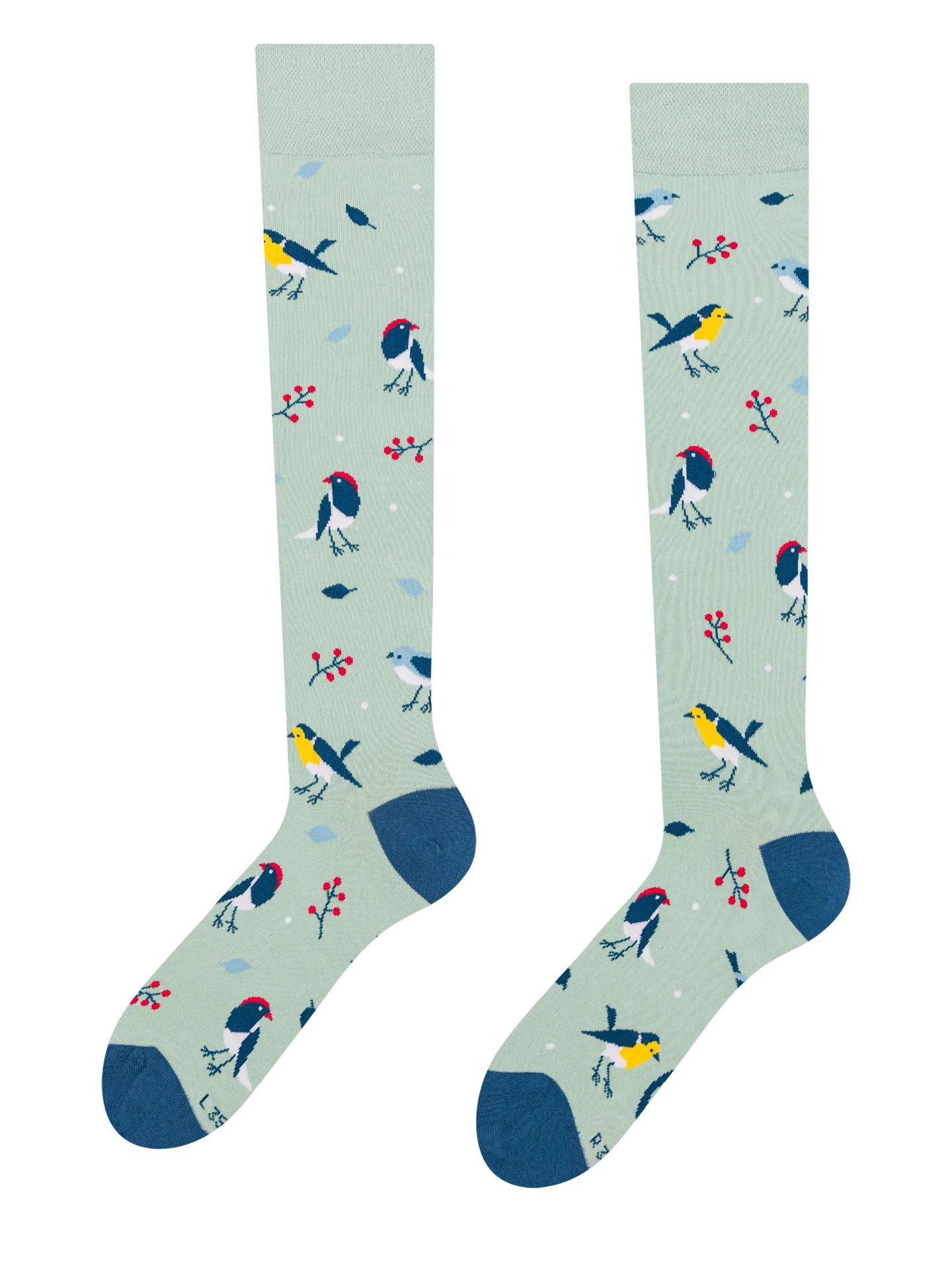 Calcetines hasta la rodilla alegres Pájaros cantarines