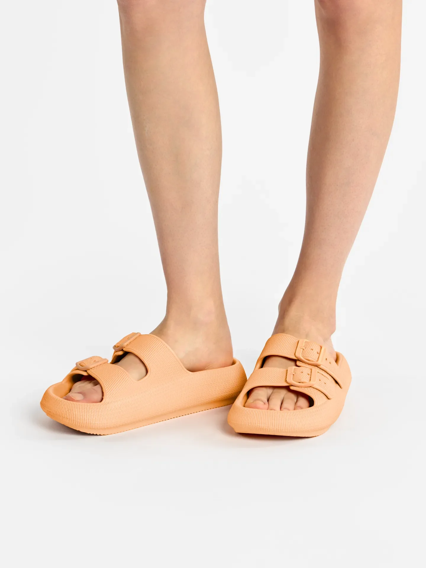 Sandalias con plataforma para mujer Melocotón claro - Image 5