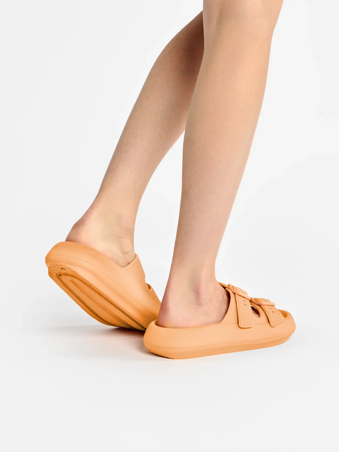 Sandalias con plataforma para mujer Melocotón claro - Image 6