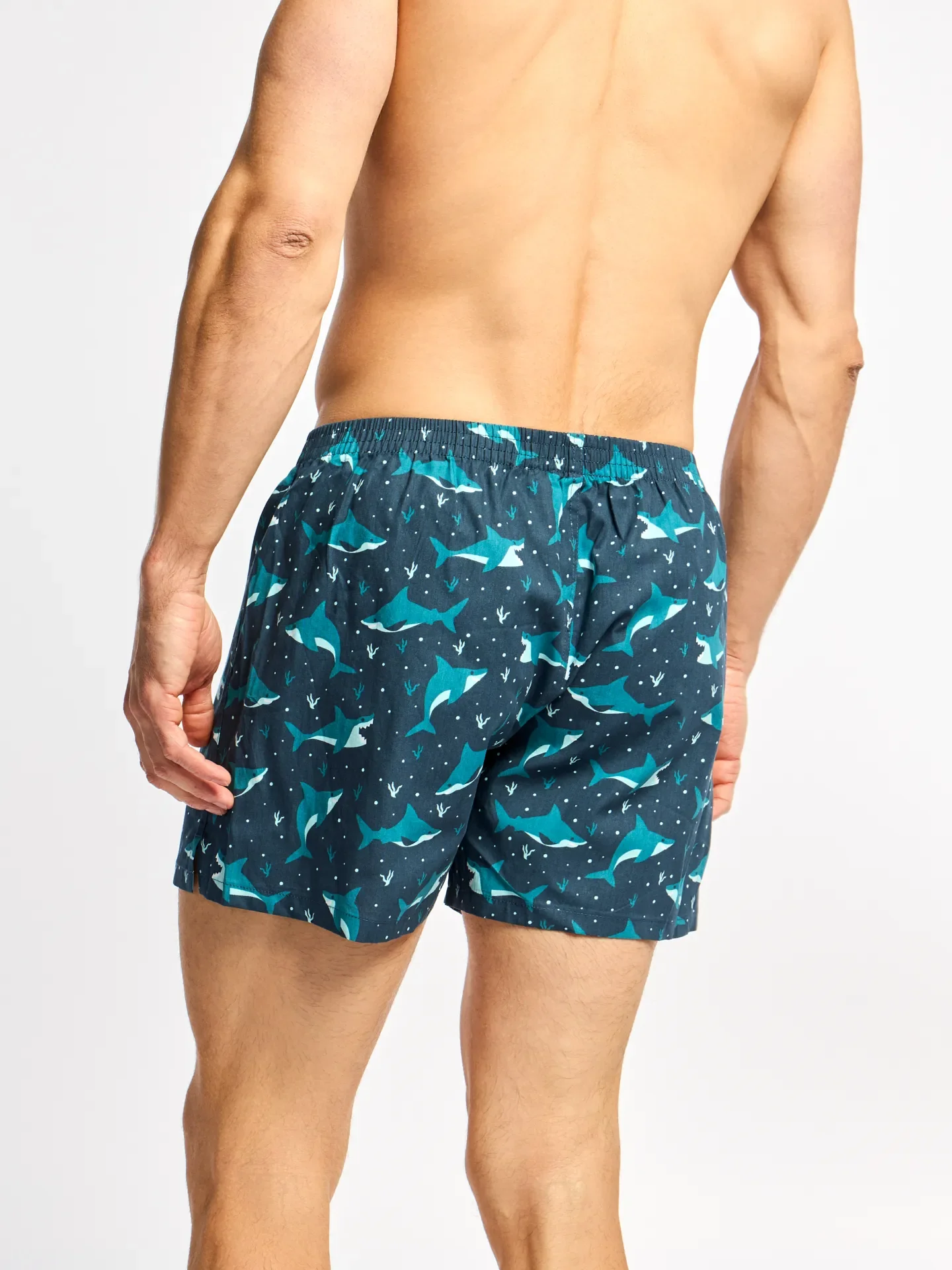 Calzoncillos alegres para hombre Tiburón azul - Image 2