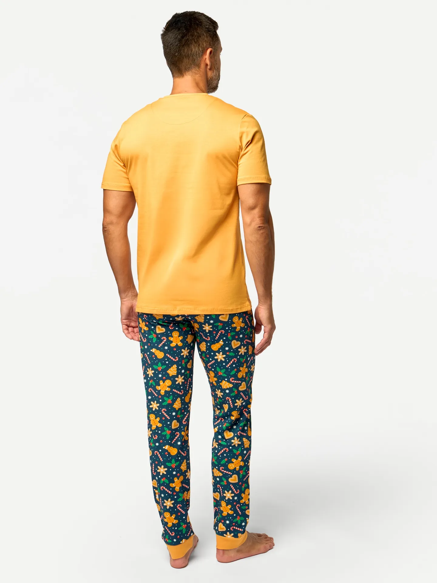 Pijama alegre para hombre Galletas de jengibre y dulces - Image 5