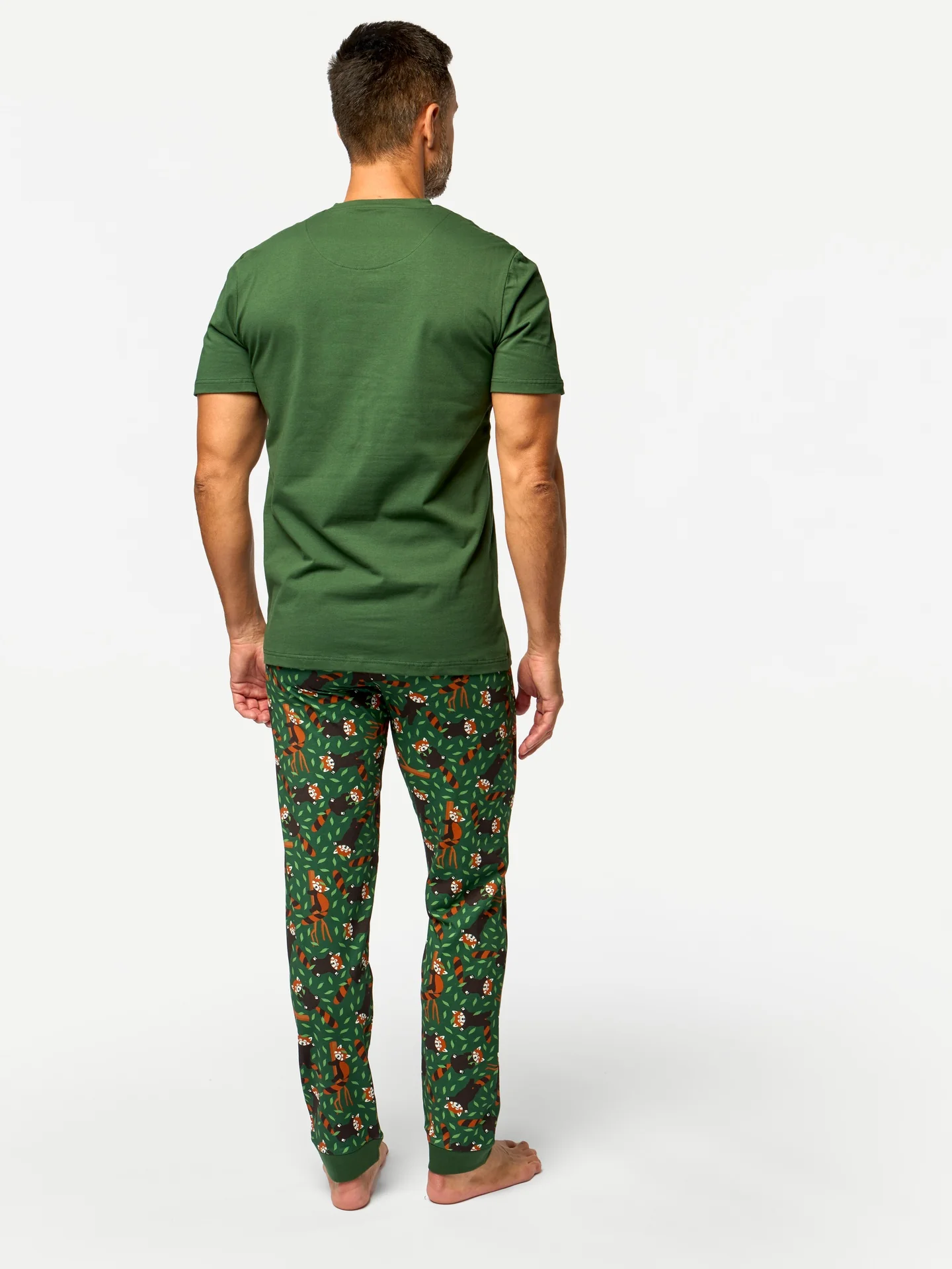Pijama alegre para hombre Panda rojo - Image 5