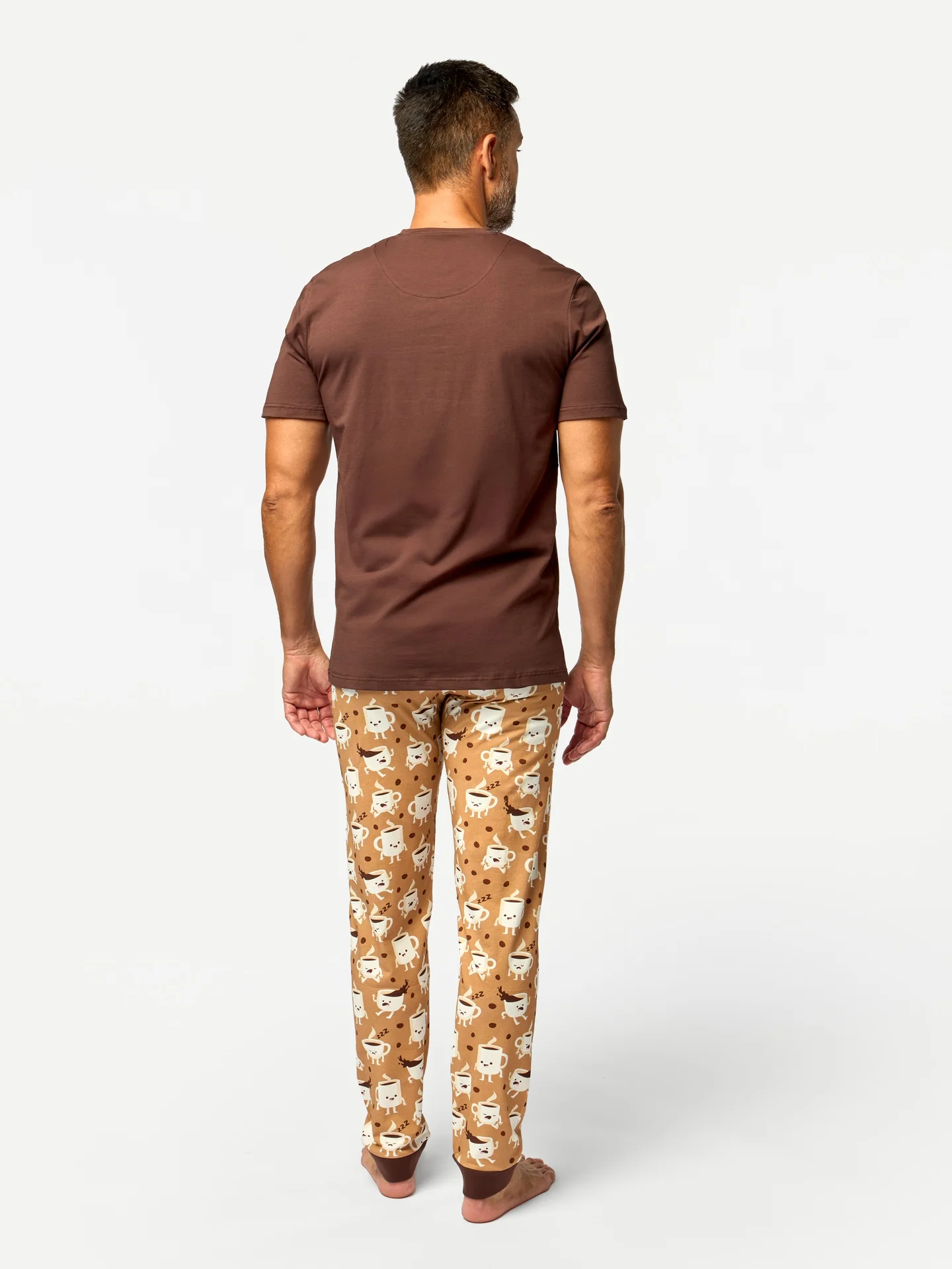 Pijama alegre para hombre Café soñoliento - Image 5