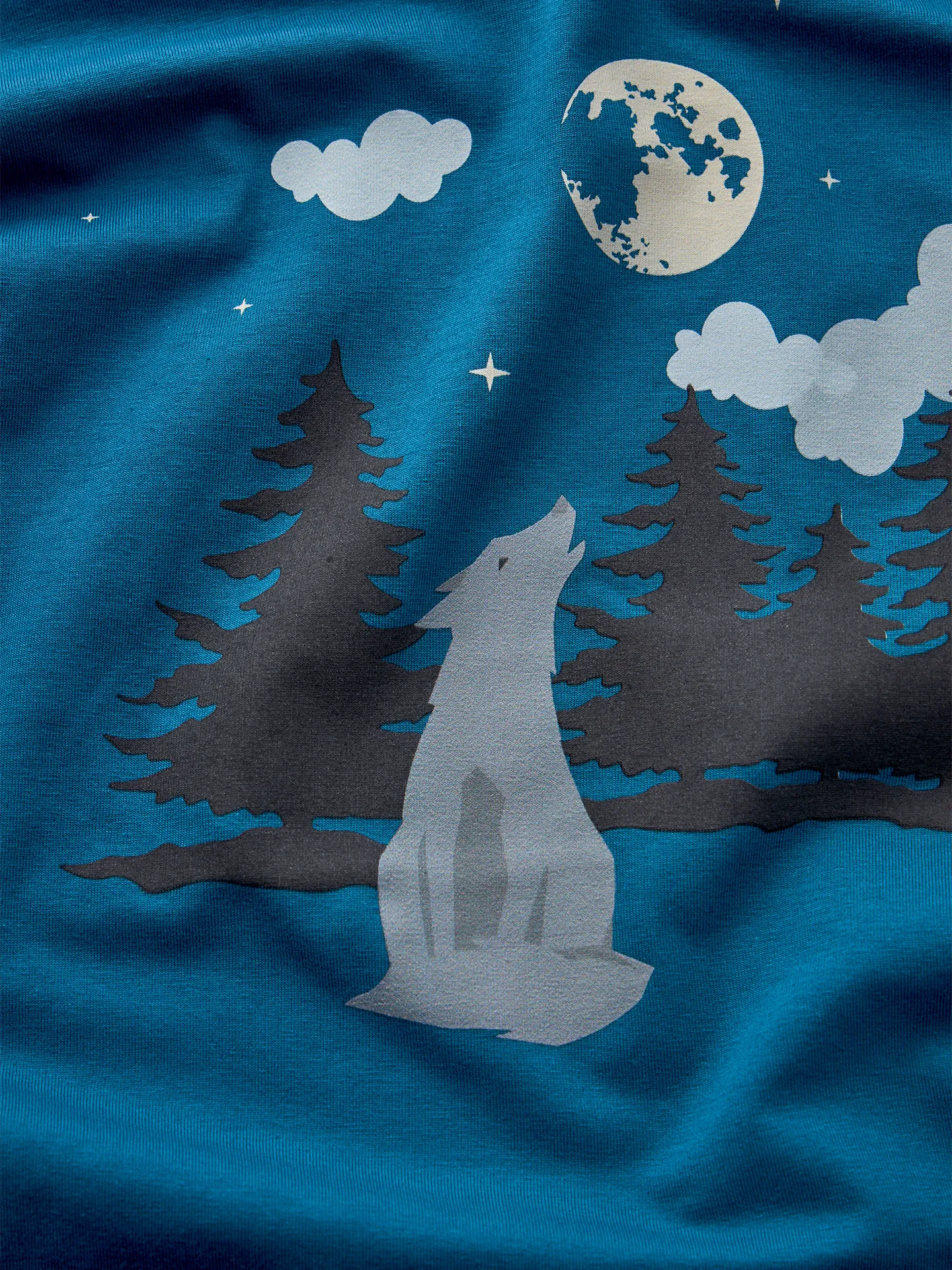 Pijama alegre para hombre Lobo y luna - Image 5