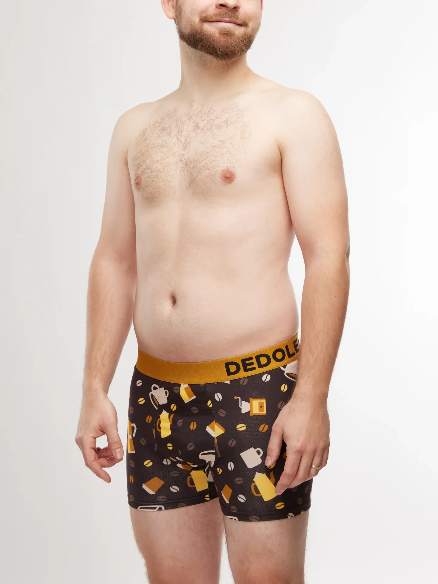 Bóxeres alegres para hombre Granos de café - Image 3