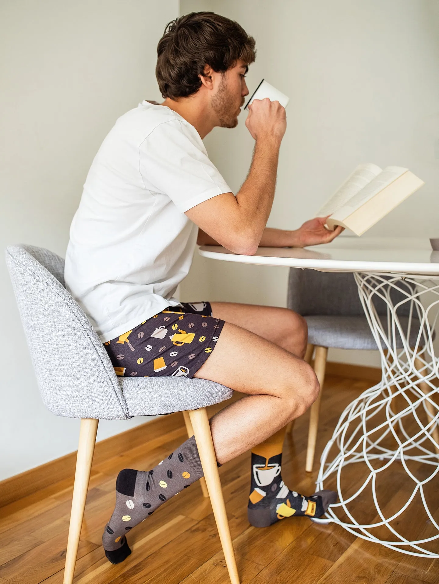 Bóxeres alegres para hombre Granos de café - Image 5